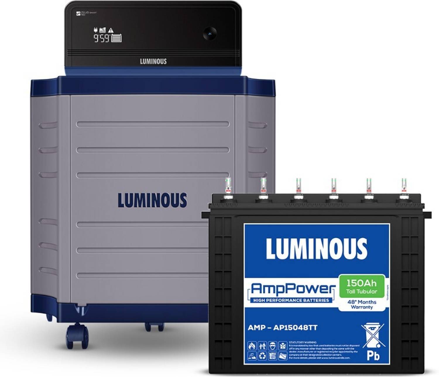 LUMINOUS Zelio 1100 + AMP-AP15048TT + T with 3 Year Warranty Pure Sine Wave Inverter