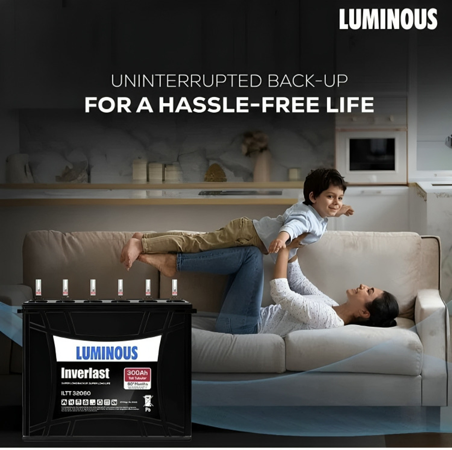 Image of LUMINOUS 60 Months Warranty Tall Tubular Inverter Battery