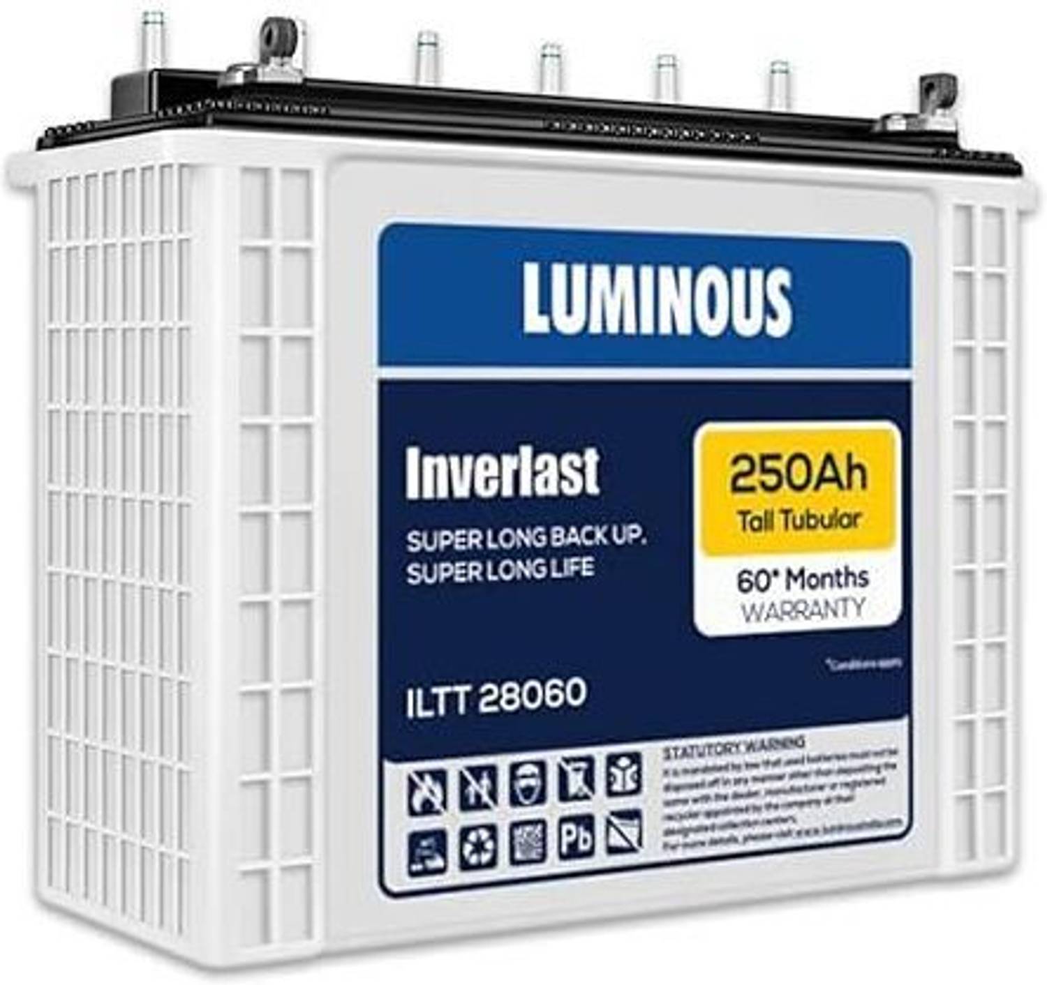 LUMINOUS Tall Tubular Battery for Home, Office & Shops Inverlast