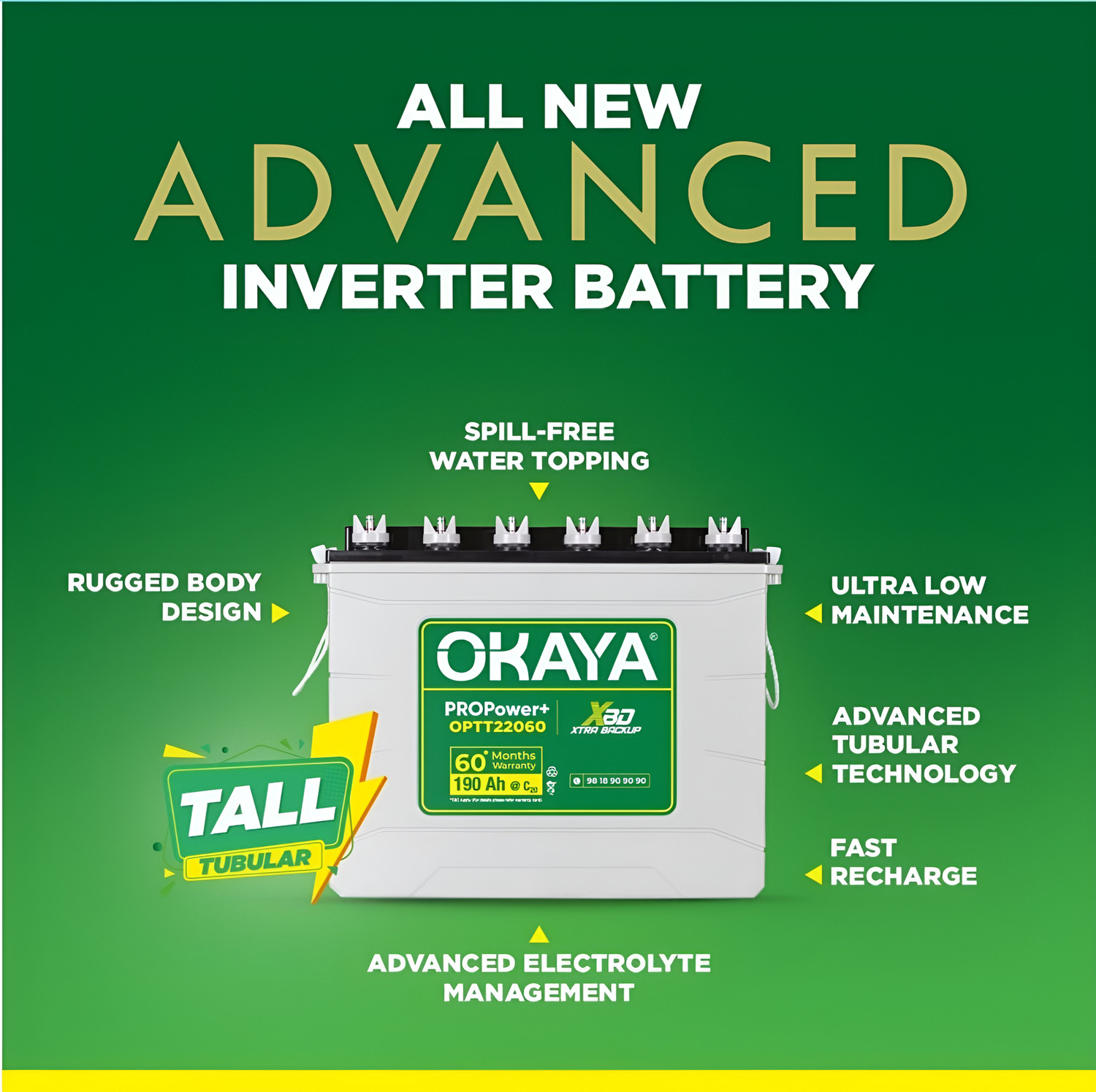 Image of OKAYA OKAYA PRO Power OPTT 22060 OPTT22060 with 60 Months Warranty Solar Compatible Pure Sine Wave Inverter