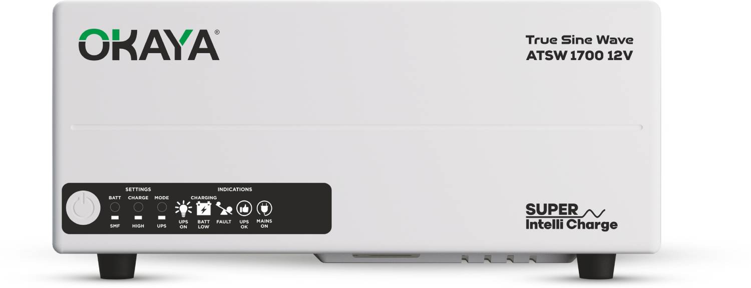 Okaya Advanced True Sine Wave VA Rating: 1450 VA / 12V 1160 Wat