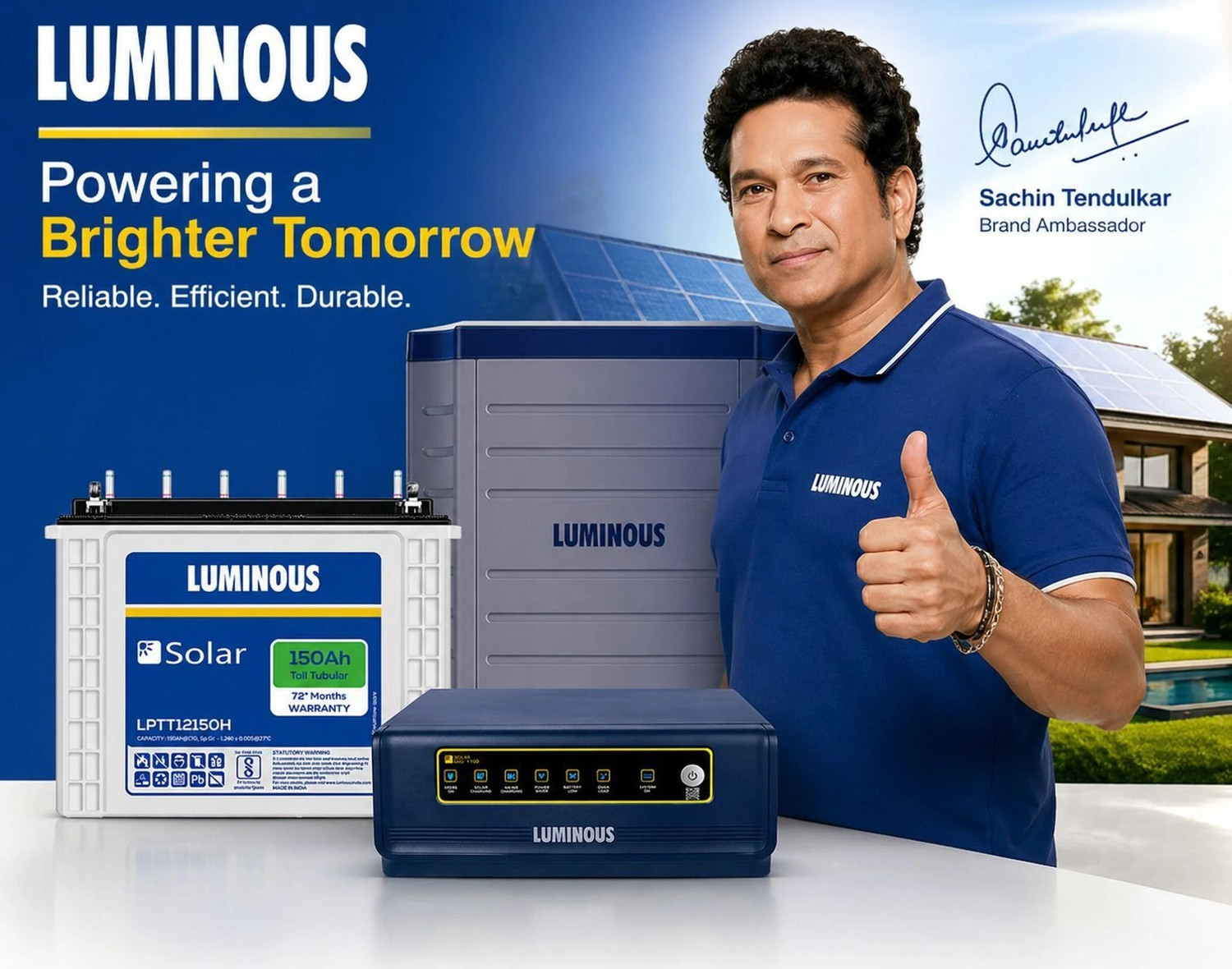Image of LUMINOUS Solar Inverter Battery Solar NXG 1150E Inverter With 12150L 150Ah Solar Battery and Trolley with 3 Year Warranty Solar Compatible Pure Sine Wave Inverter