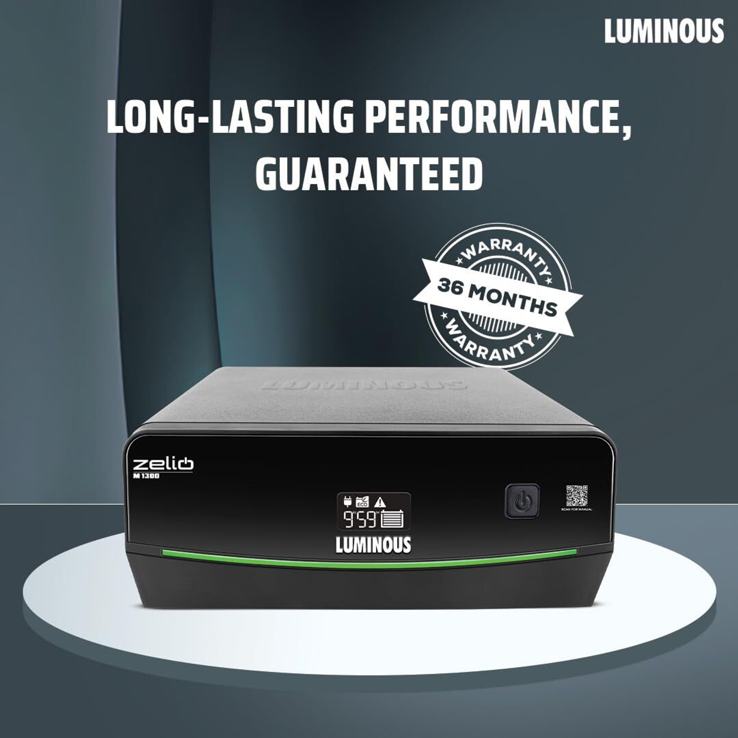 Image of LUMINOUS Zelio M 1300 /12V Inverter with LCD Display Zelio M 1300 /12V Inverter for Home and Office with 3 Year Warranty Pure Sine Wave Inverter