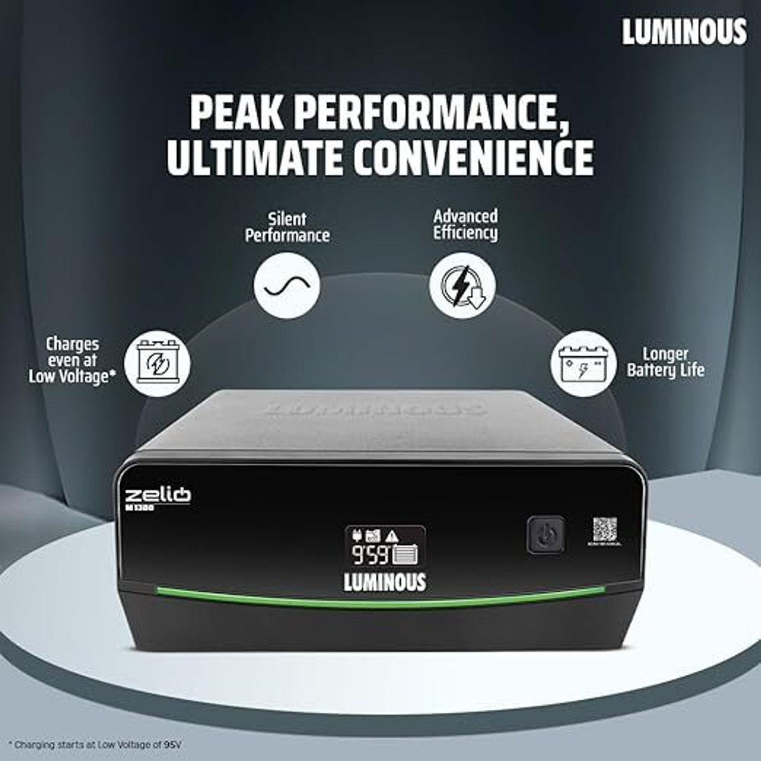 Image of LUMINOUS Zelio M 1300 /12V Inverter with LCD Display Zelio M 1300 /12V Inverter for Home and Office with 3 Year Warranty Pure Sine Wave Inverter