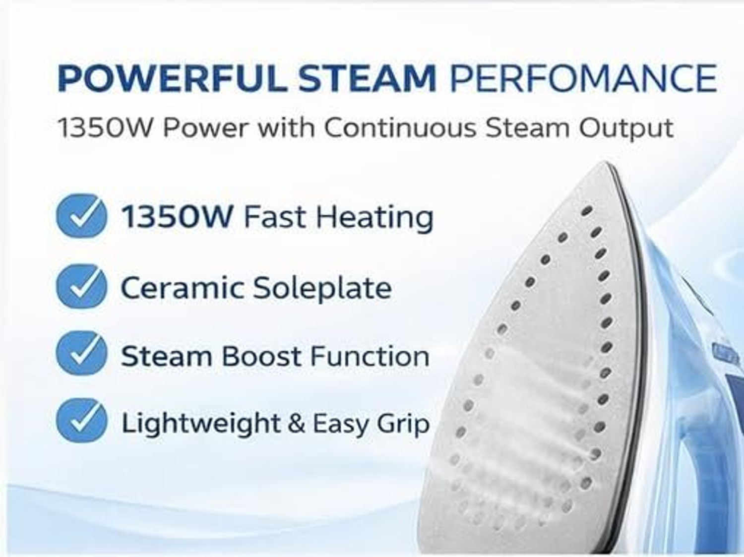 Image of PHILIPS DST1510 /20 Steam Iron 1350 W Steam Iron