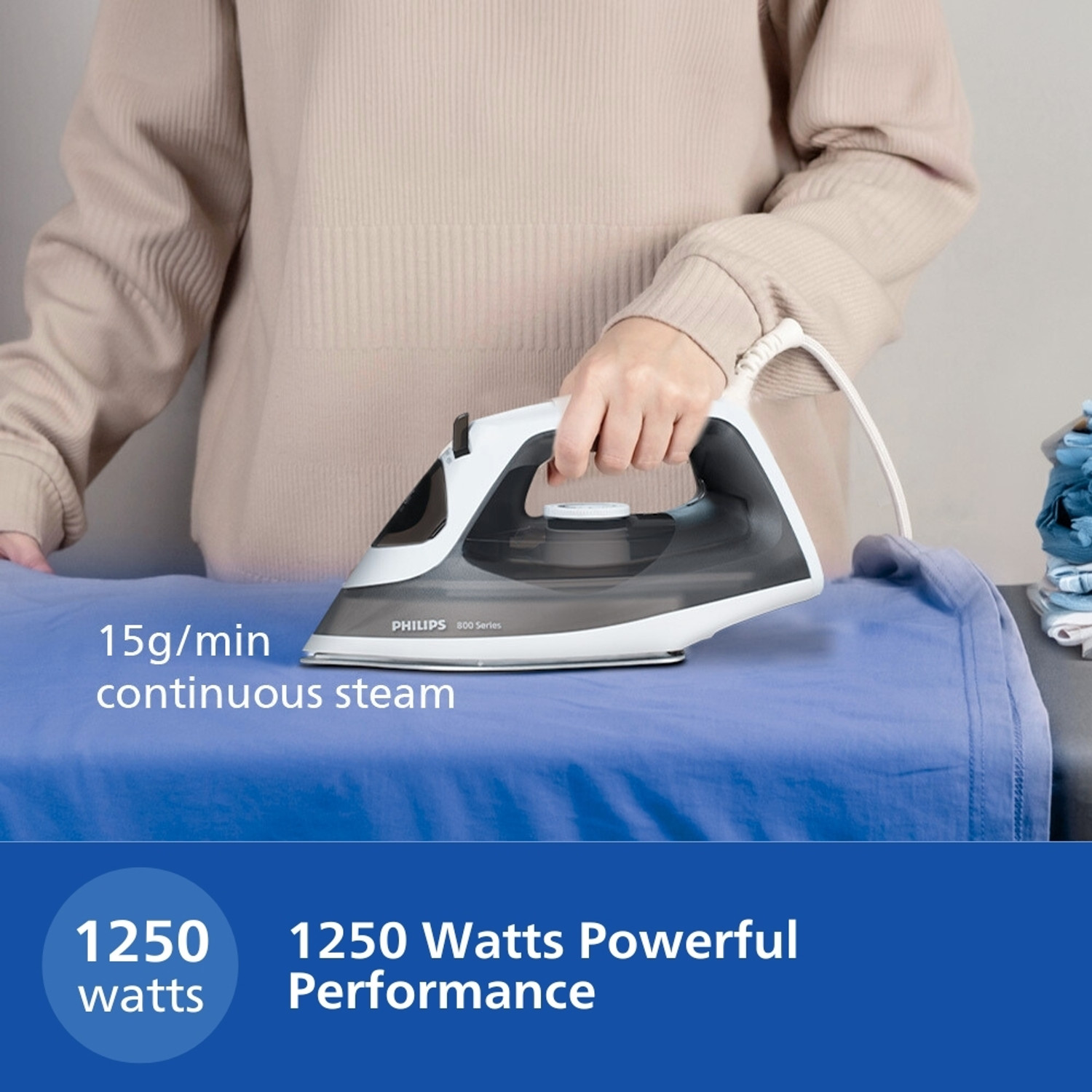 Image of PHILIPS DST0800 /80 1250 W Steam Iron