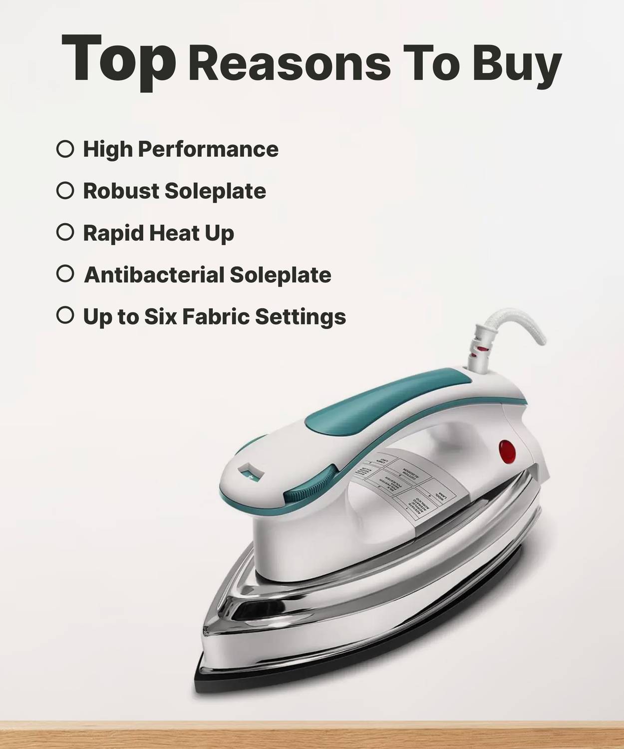 Wipro GD 203 1200W Dry Iron - Image 3