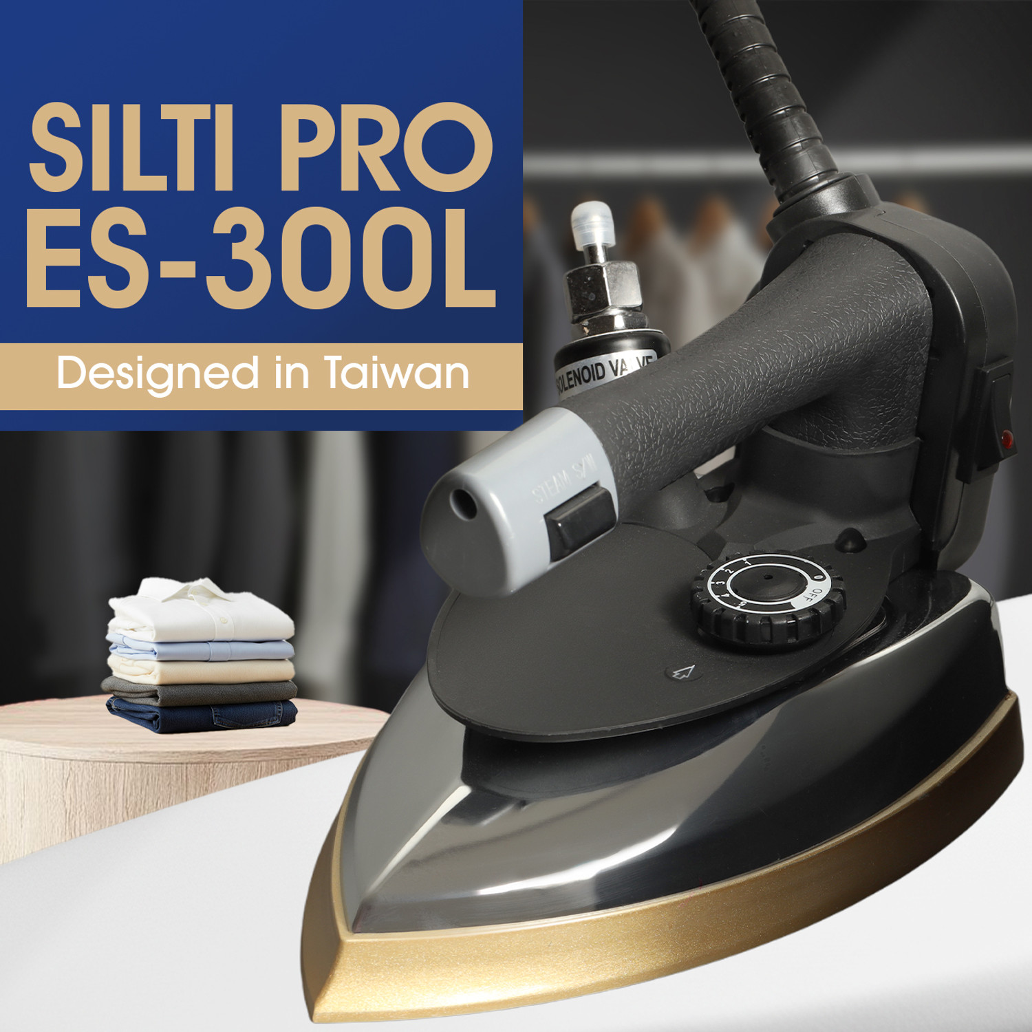 Image of SILTI PRO Steam Iron ES 300L Industrial Bottle Professional Steam Iron, Heavy-Duty Use 1600 W Steam Iron