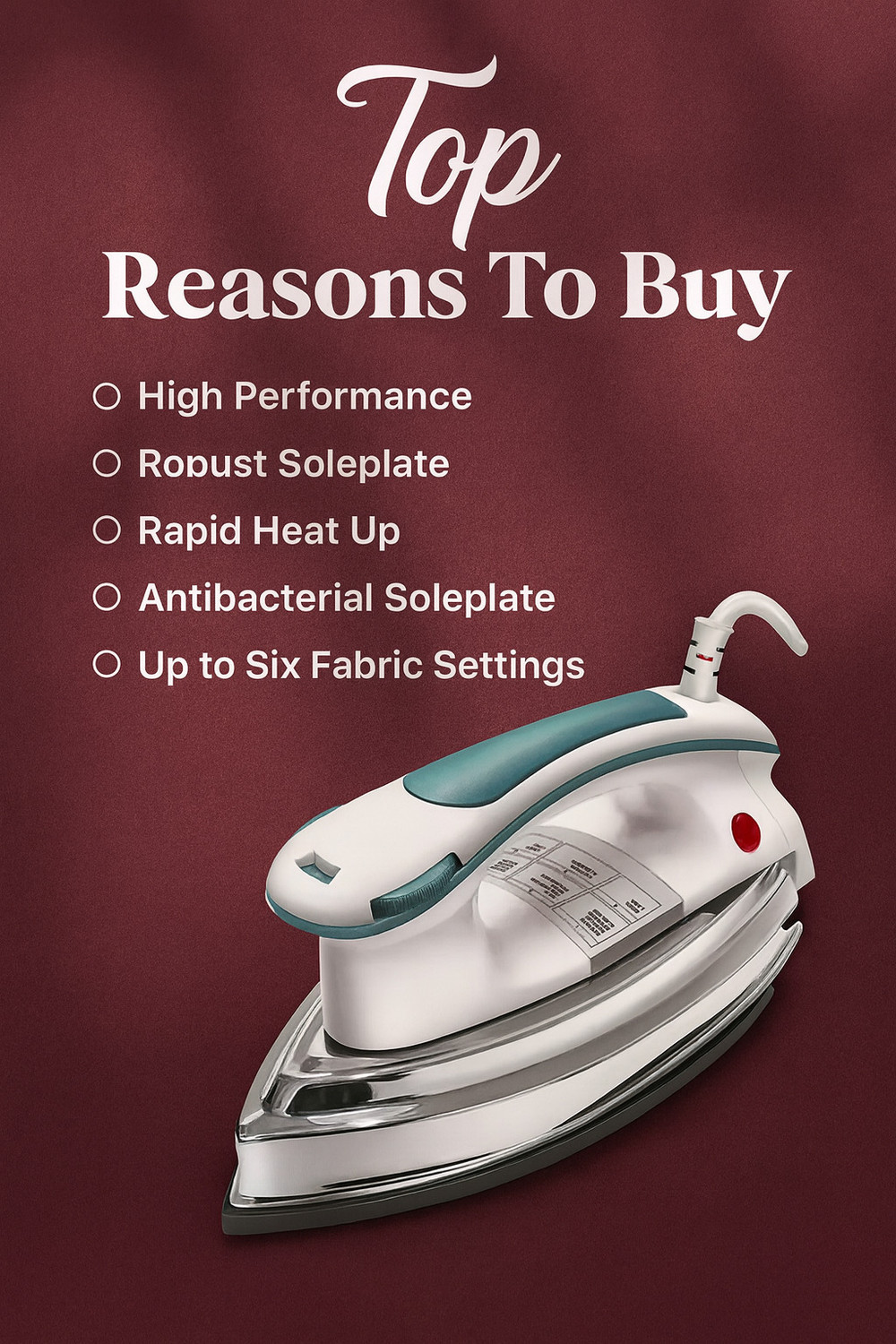 Image of Nova Plus NI 200 Heavy Weight 1200 W Dry Iron