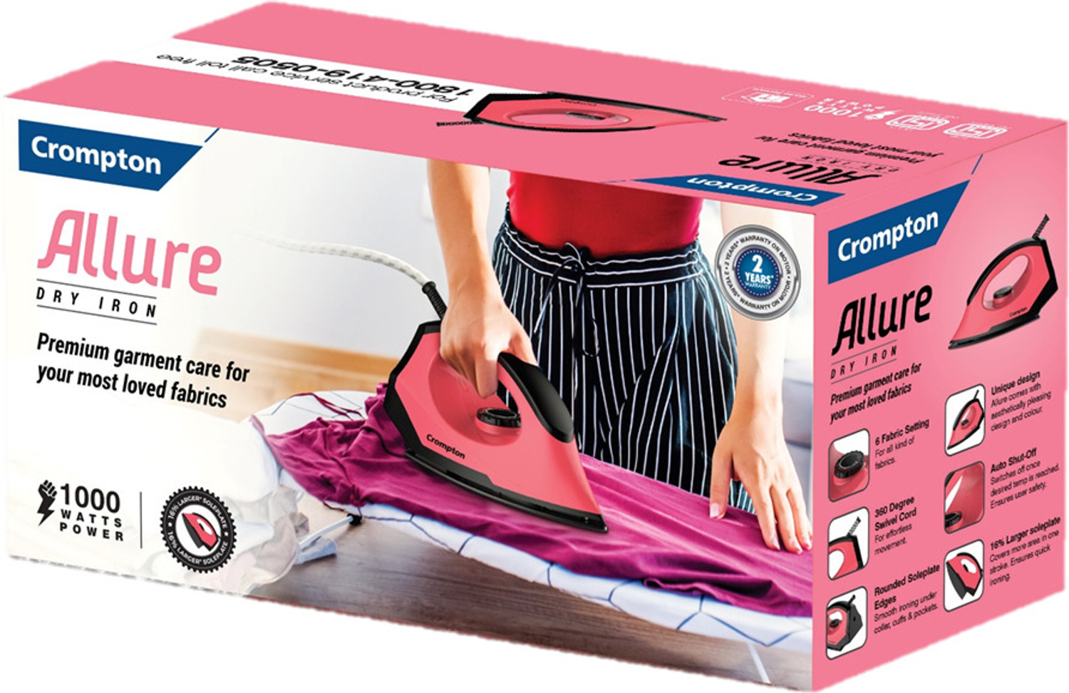 Image of Crompton Allure 1000 W Dry Iron