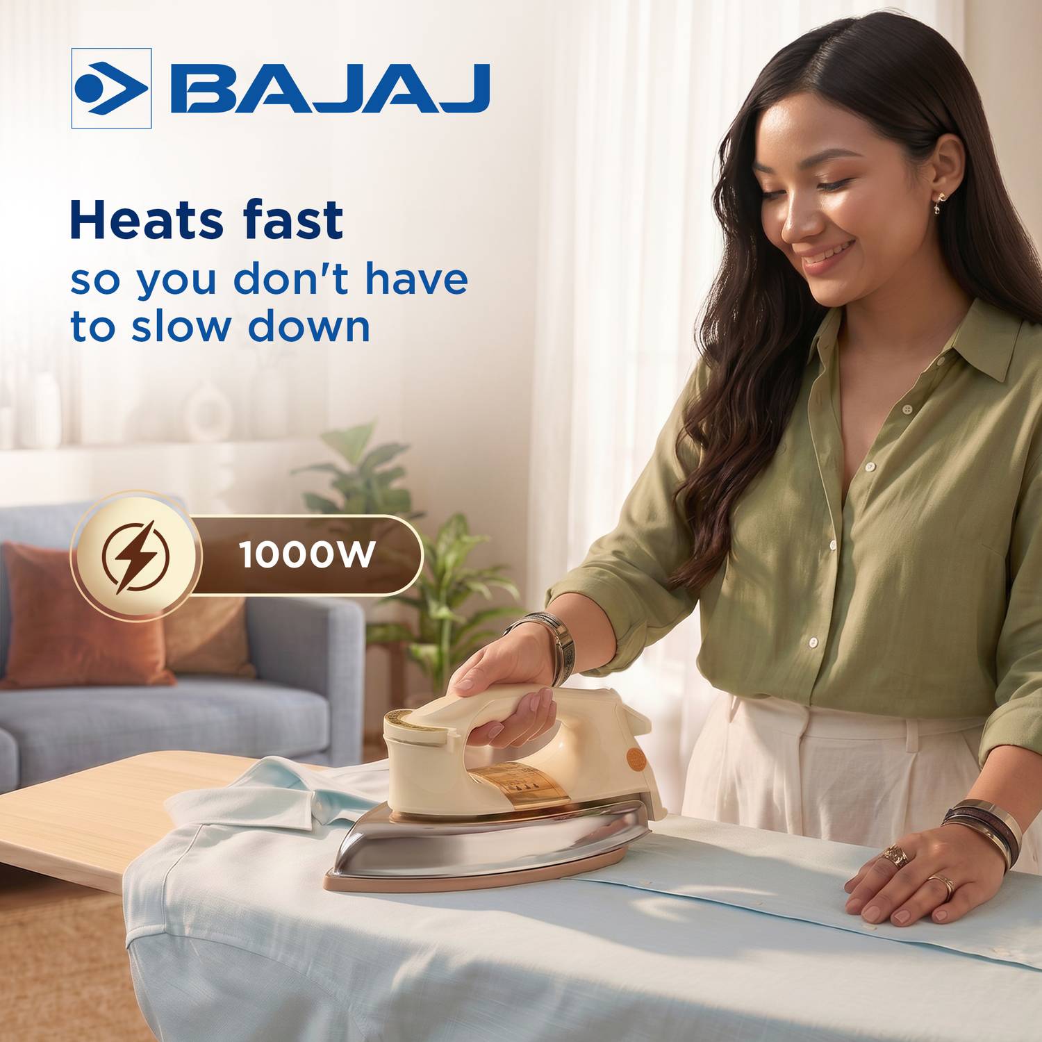 Bajaj Majesty DHX9 1000W Dry Iron - Image 3