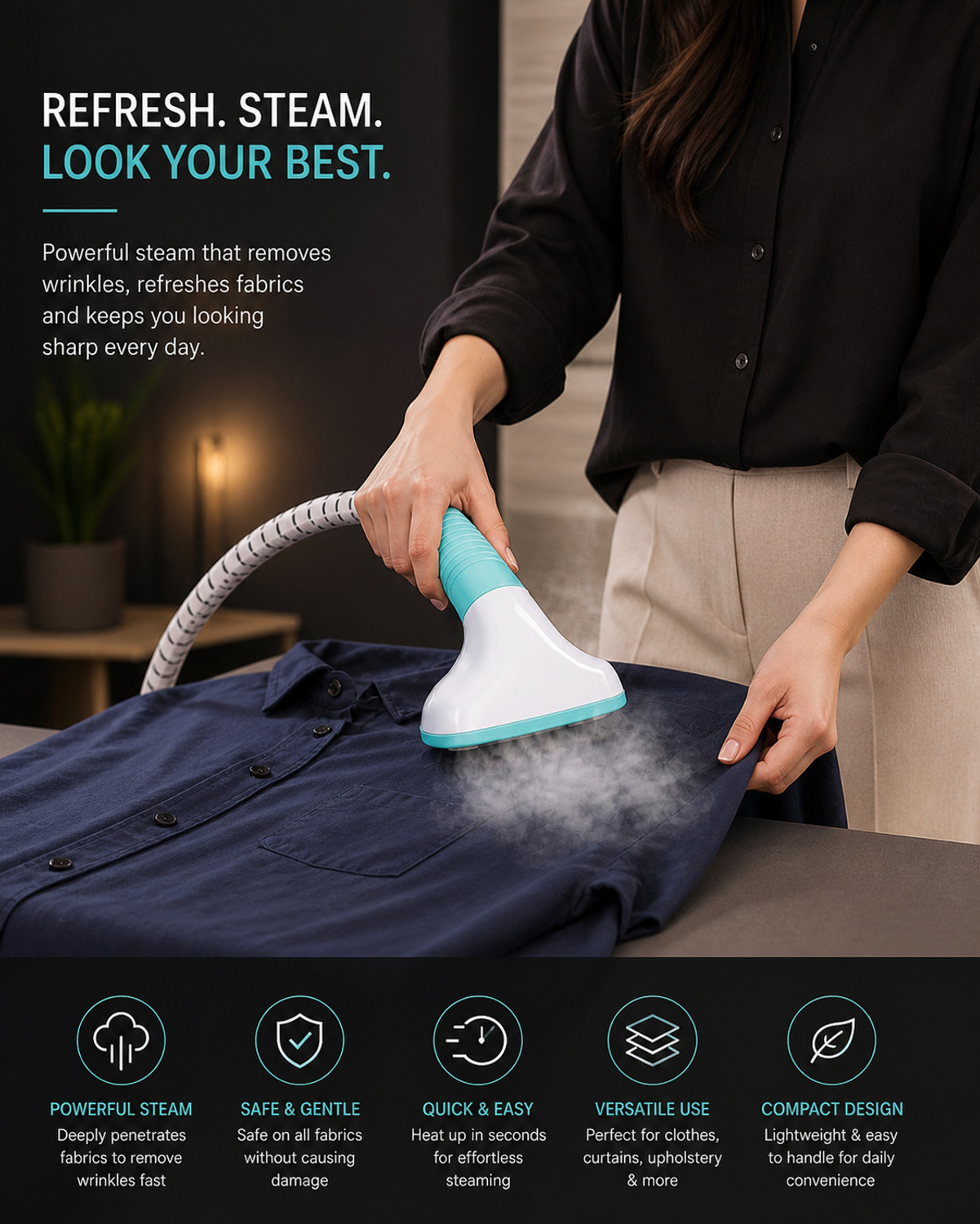 Image of Ochitya Steam iron with stand 2000 W Garment Steamer