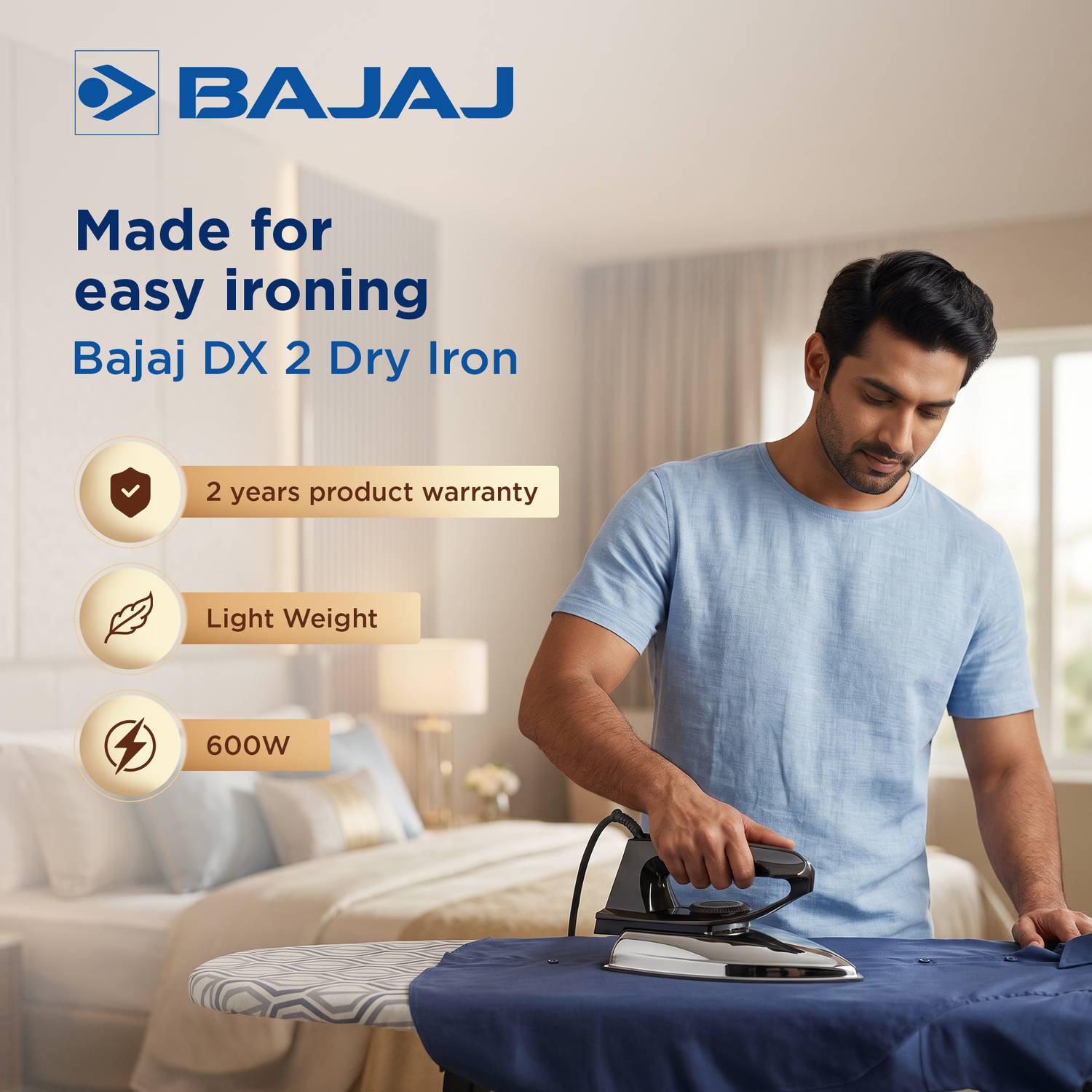 BAJAJ DX 2 600W Dry Iron - Image 2