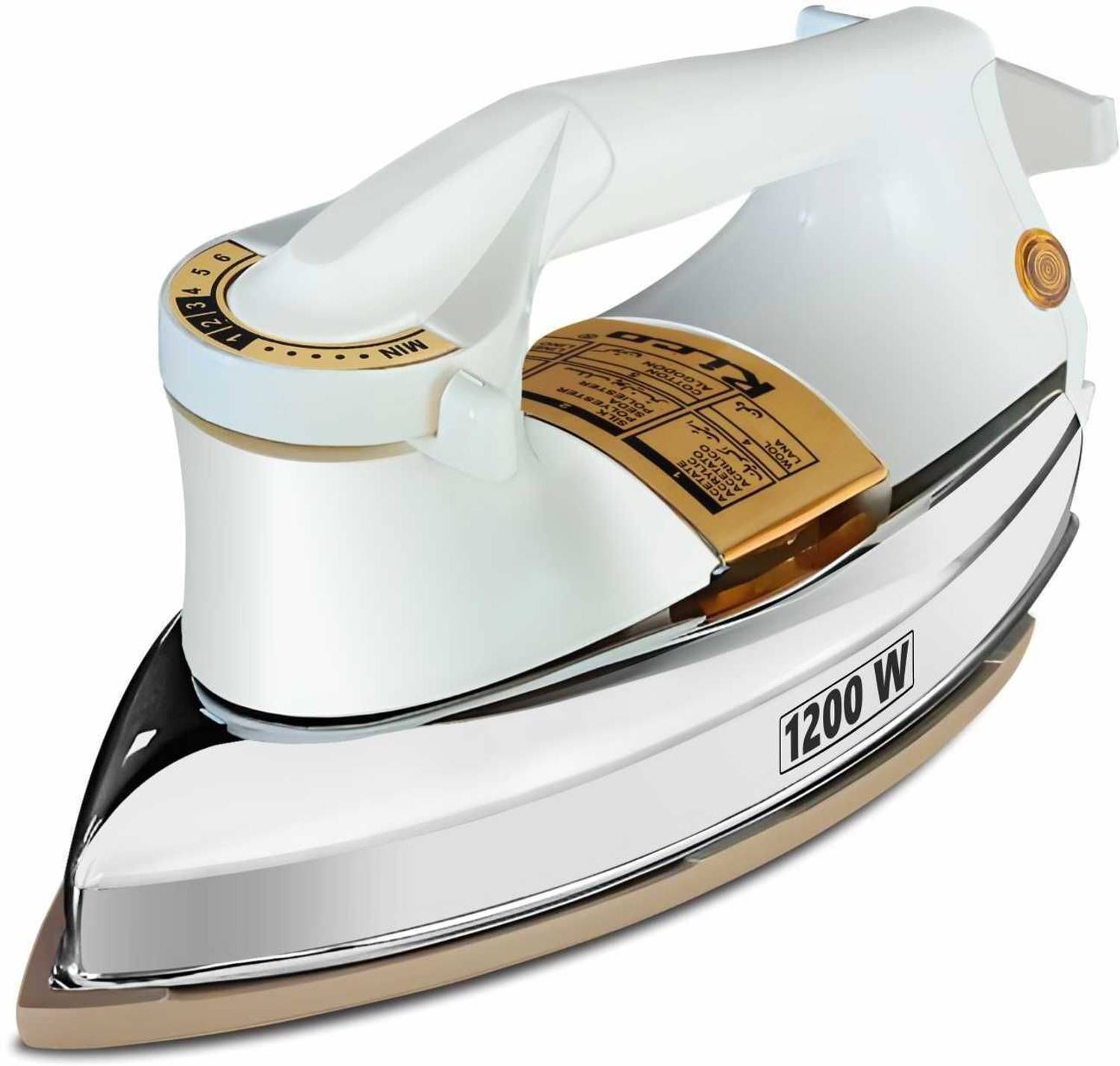 Rico 2KG Heavy Weight Iron Press |Fast Heating |Double ISI |Non-Stick Soleplate 1200 W Dry Iron