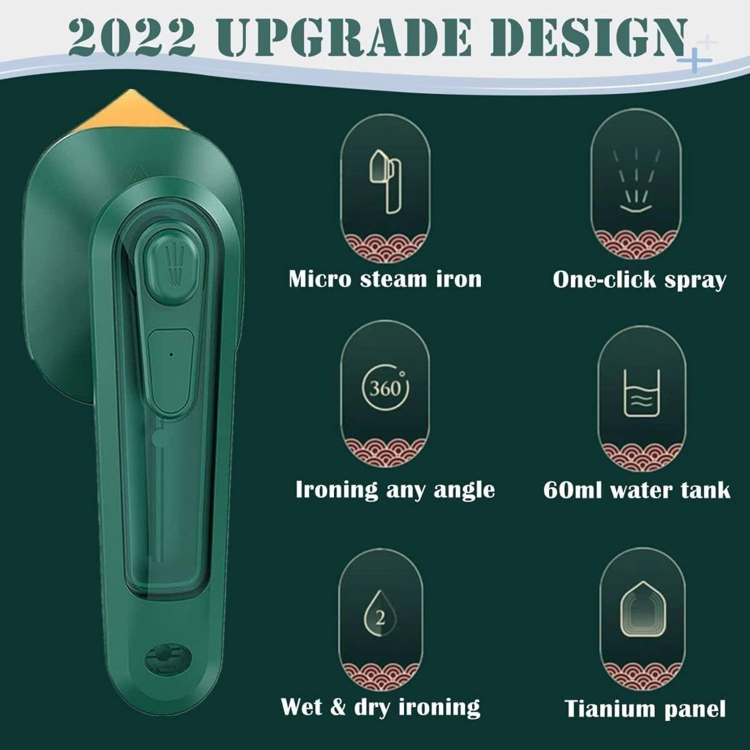 Umiya Impex Steam generator Dry and Wet Ironing-Green 50 W Garment Steamer - Image 3