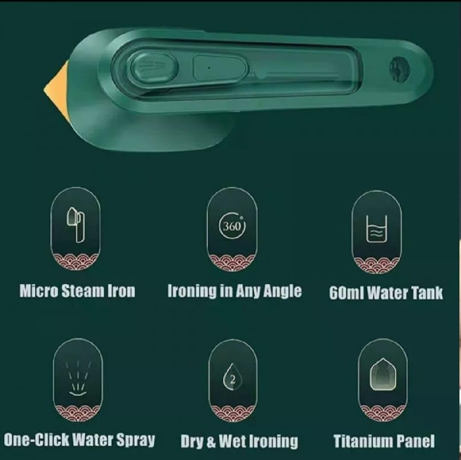 Image of PRIVATECAVE Portable Handheld Steam Iron for Clothes | Mini Travel Garment Steamer 420 W Garment Steamer