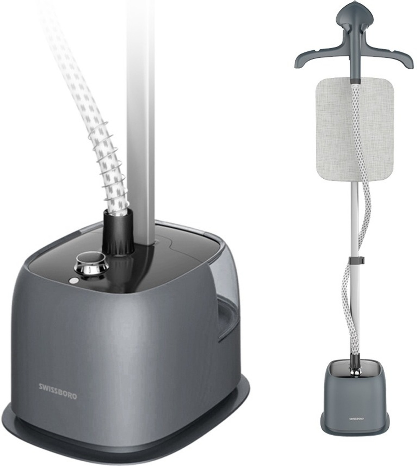 Image of swissboro Plutus Garment Steamer 1.6L Water Tank | 2000W with 35g /min Steam, 45 Sec 2000 W Garment Steamer