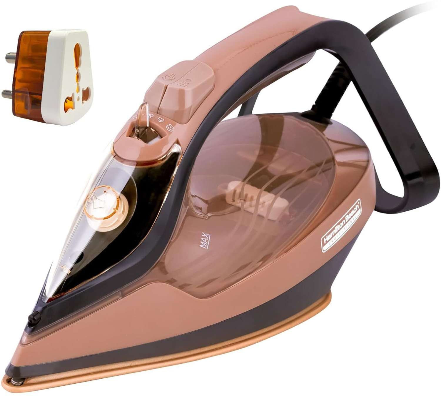 Image of Hamilton Beach Fully-Automatic Steam Iron with iSense Technology, Garment Steam Iron 2800 W Garment Steamer