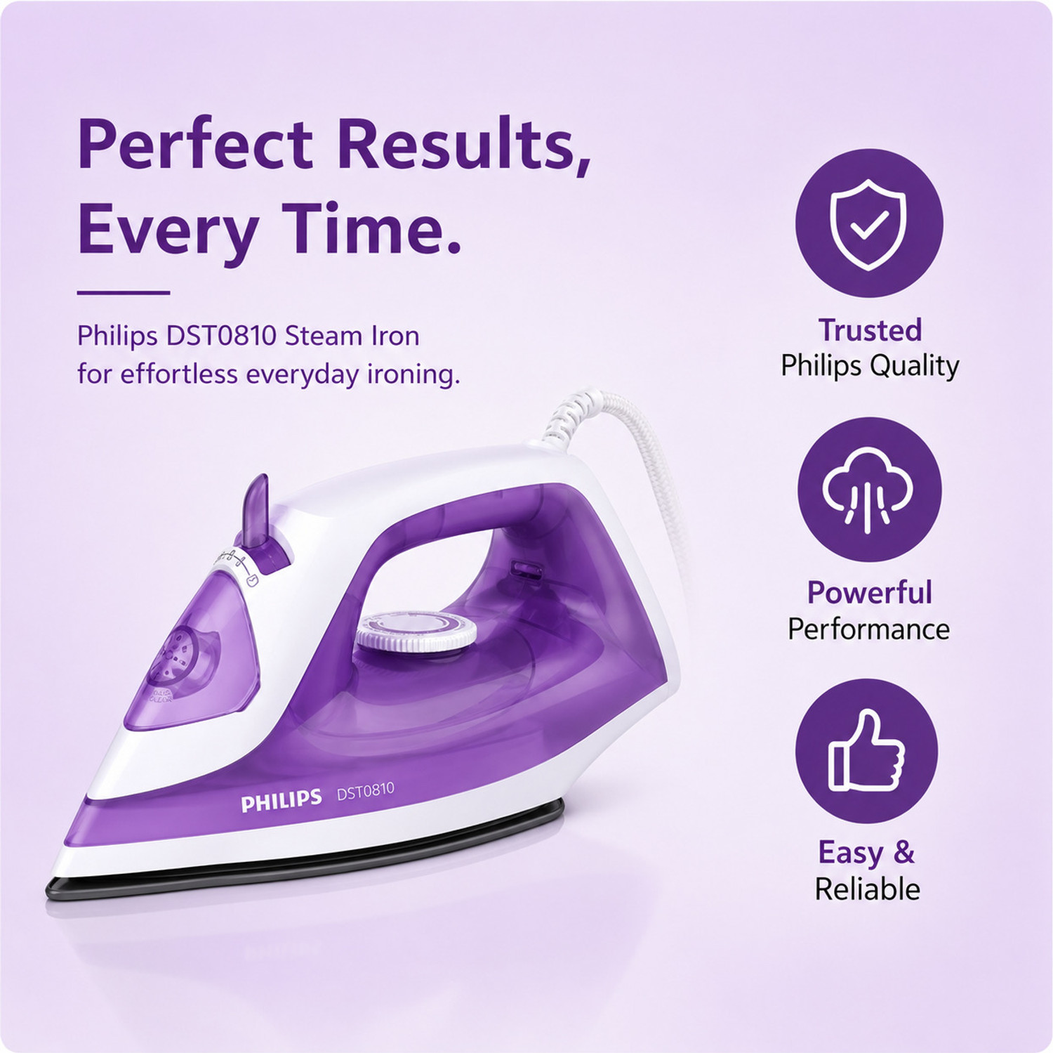 Image of PHILIPS DST0810 /30 1250 W Garment Steamer