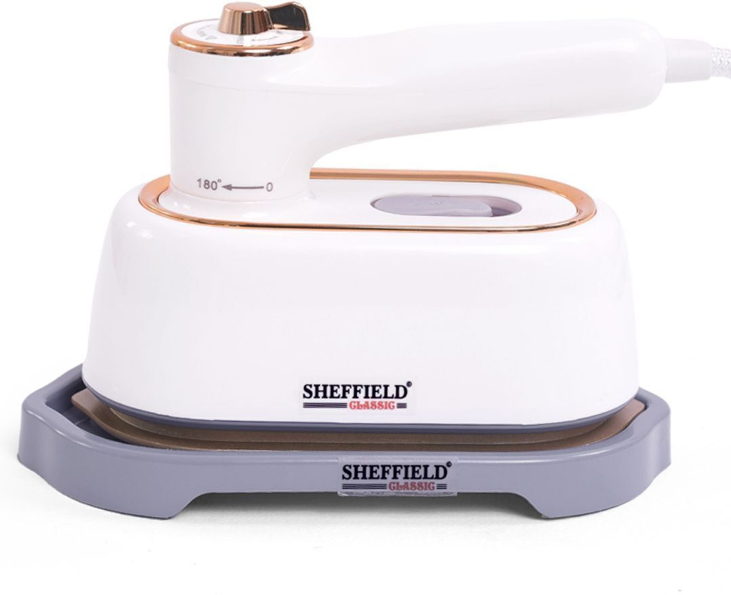 Image of Sheffield Classic 2 in 1 Mini Steam Iron For Clothes Horizontal & Vertical Use | 180 Rotating 1000 W Garment Steamer