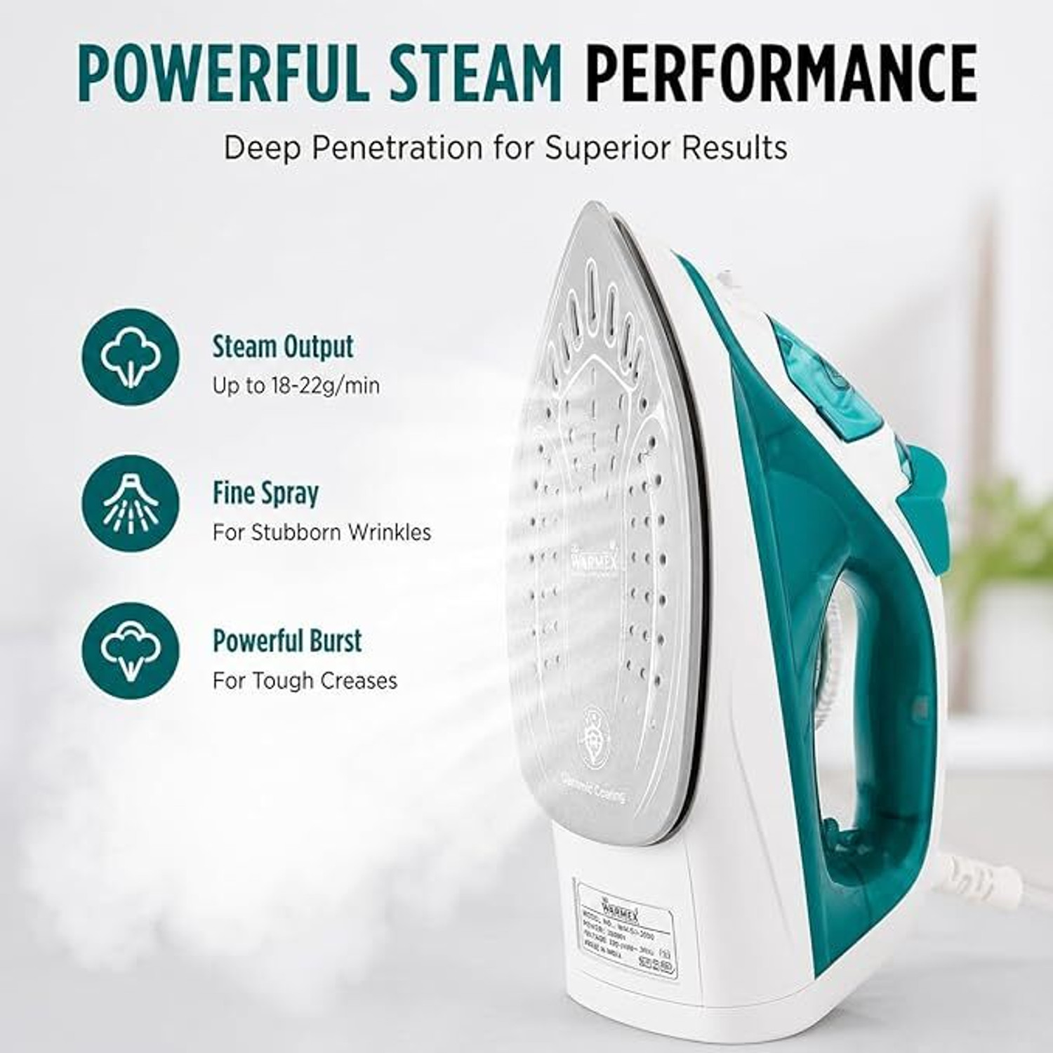 Image of Warmex Home Appliances 3 in 1 (Spray /Steam /Dry Function) Imperial 2000 W Garment Steamer