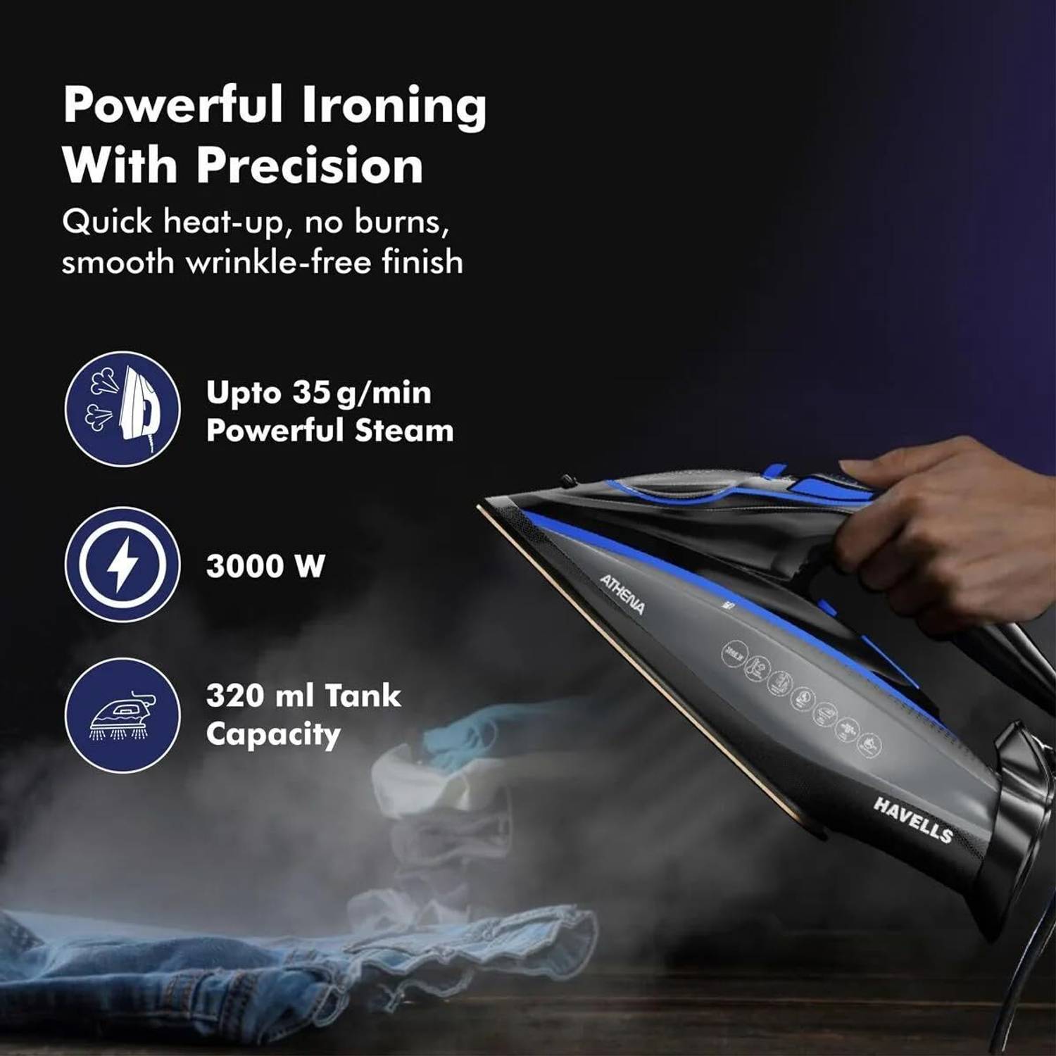 HAVELLS Athena 3000W Steam Iron - Image 4