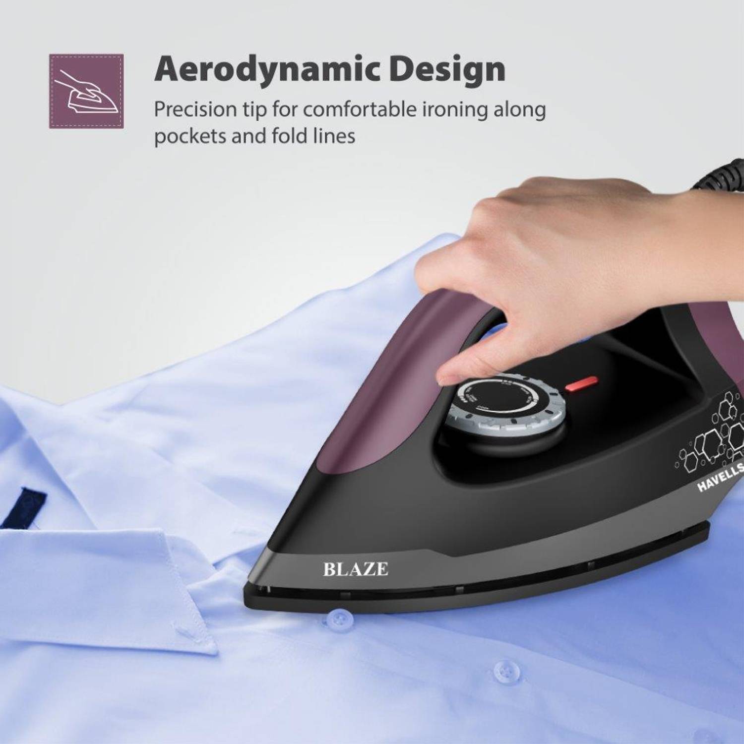 HAVELLS BLAZE DRY IRON 2KG 1250W - Image 3