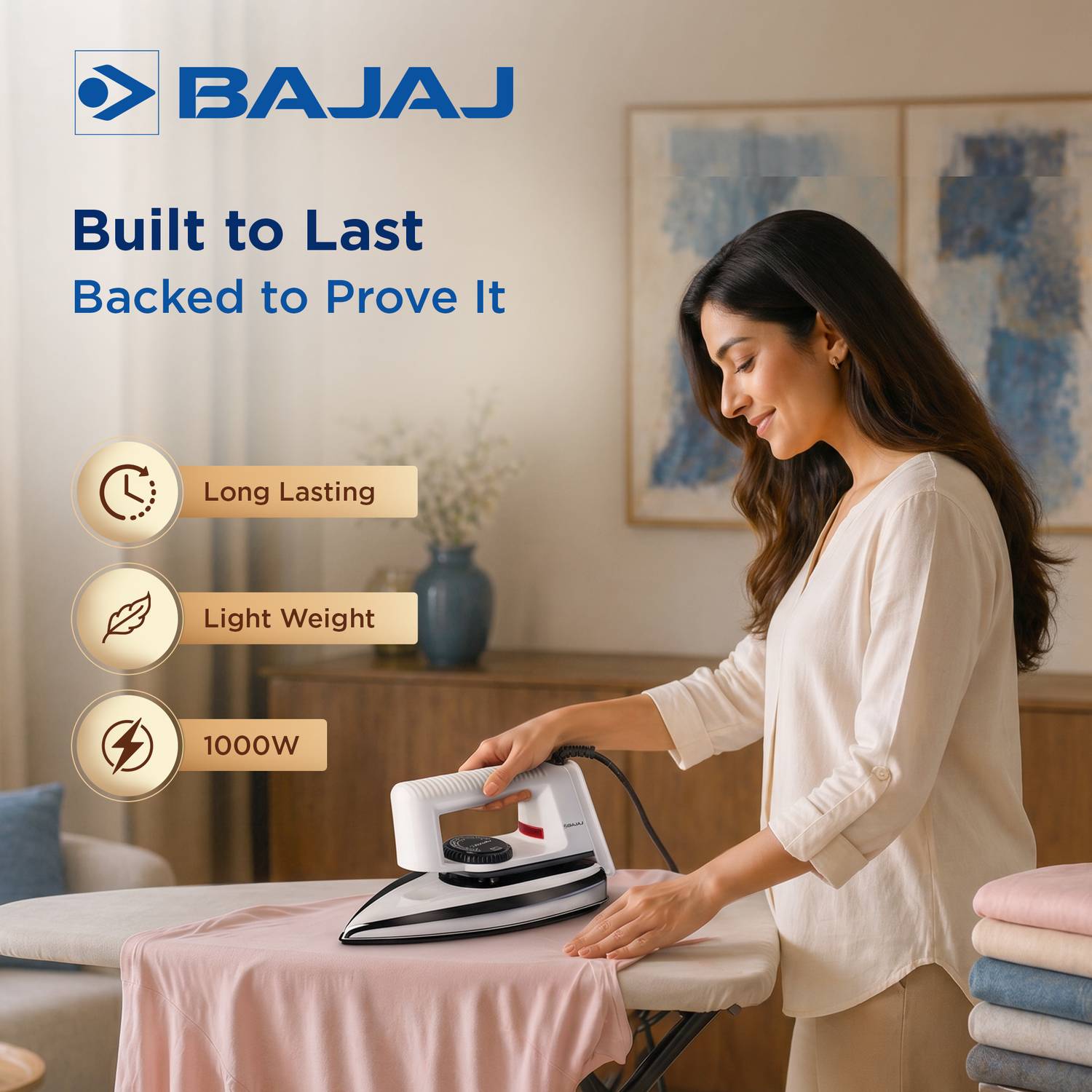 Bajaj Popular Lt.Wt. Iron 1000W