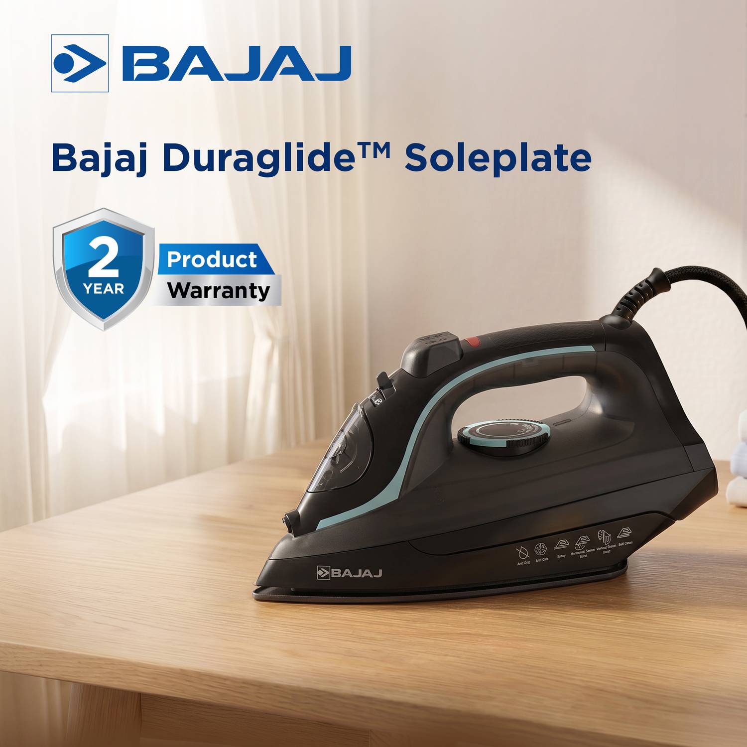 Bajaj MX 45 Steam Iron 2000W - Image 3