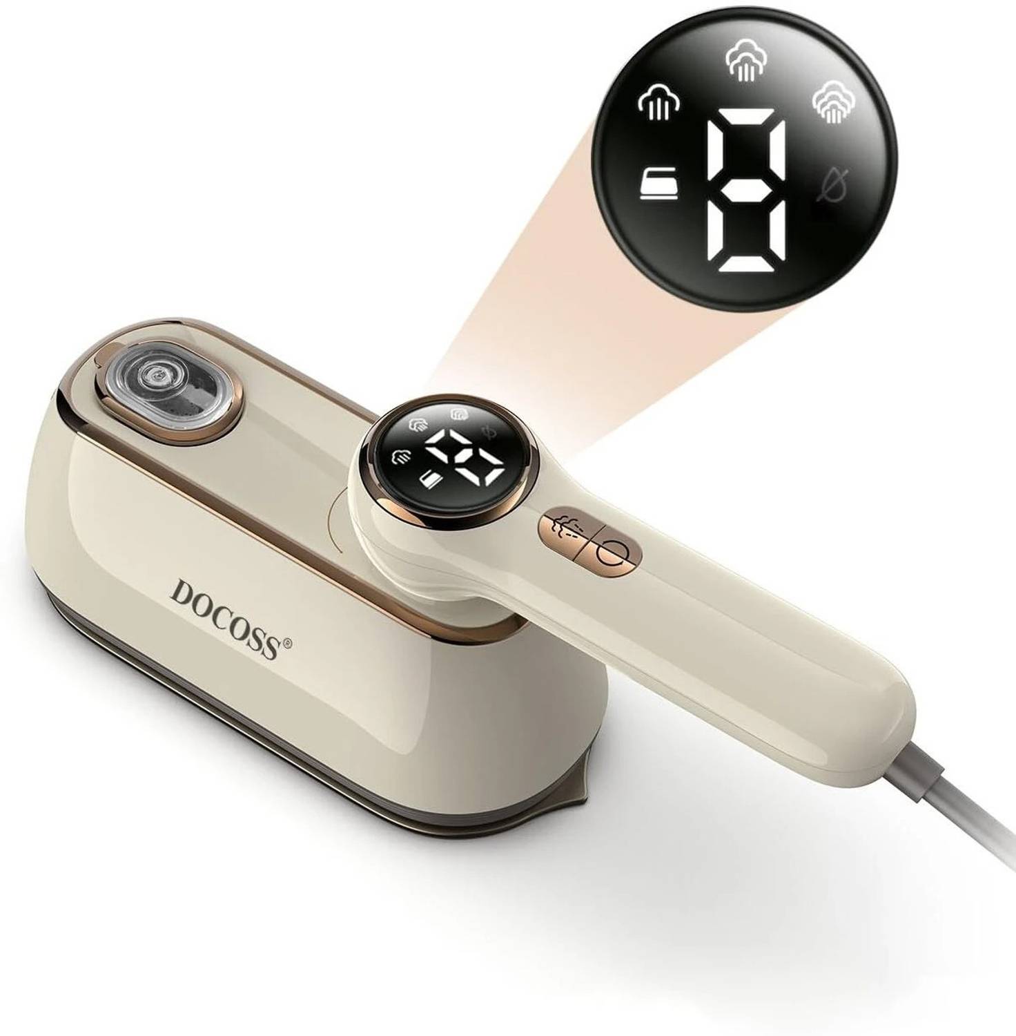 DOCOSS 1500W Portable Steam Iron - Image 1