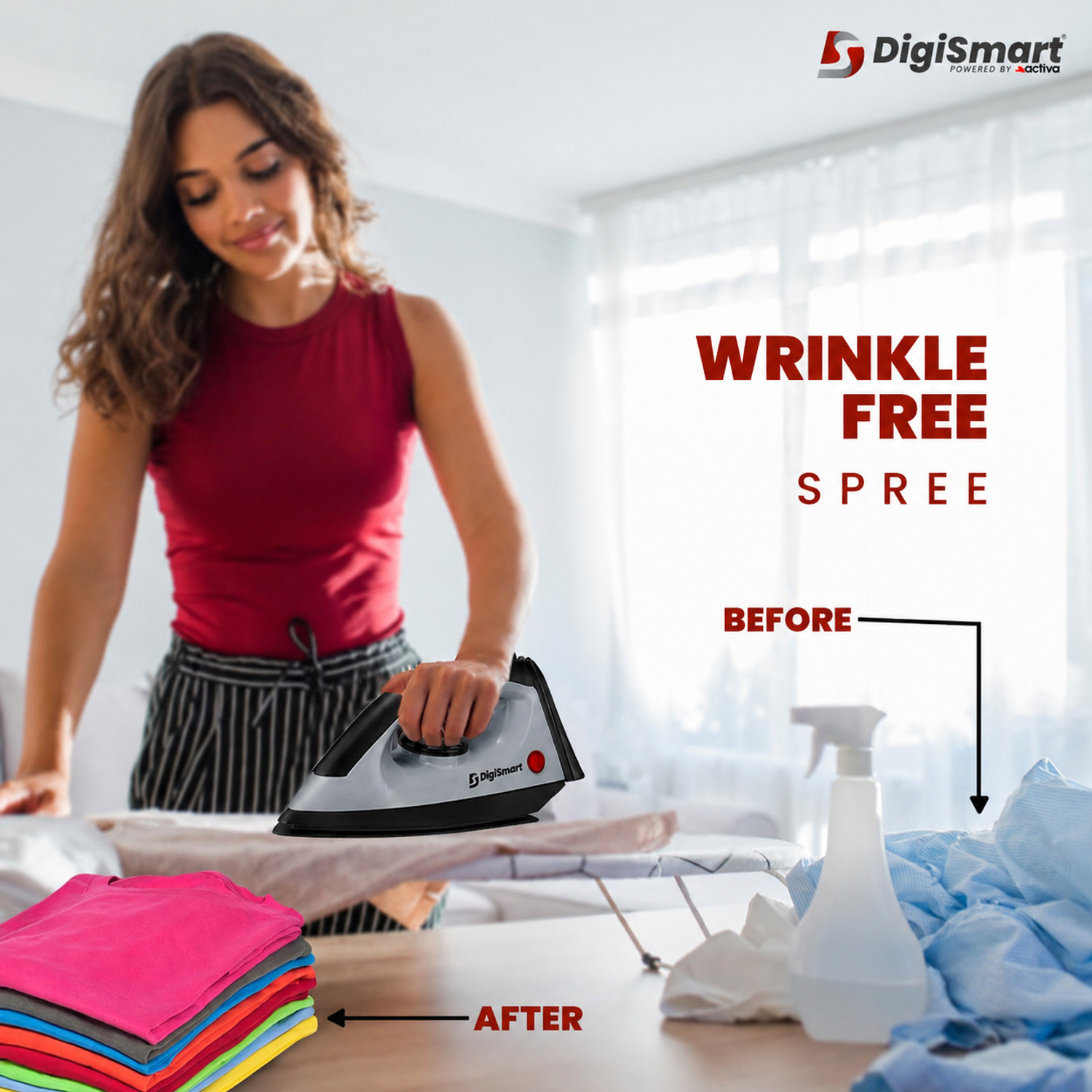 Image of DIGISMART by DIGISMART Light Weight Non-Stick 1150 W Dry Iron