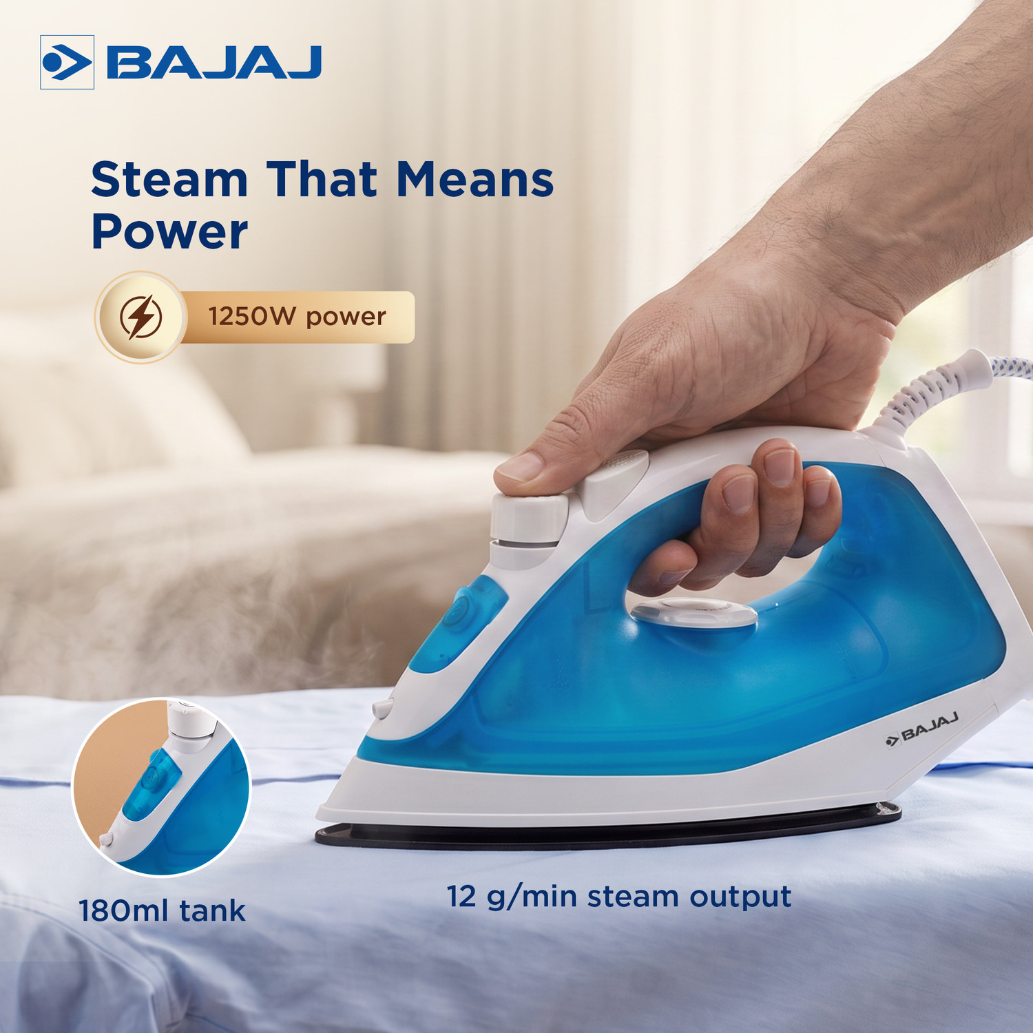Image of BAJAJ 440518 1250 W Steam Iron