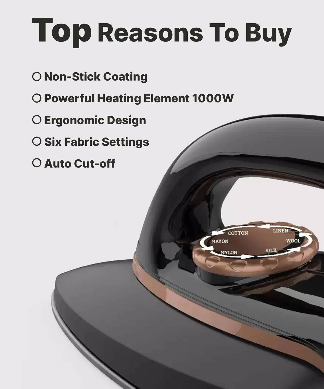 Crompton ACGEI-INSTAGLIDE 1000 W Dry Iron - Image 3