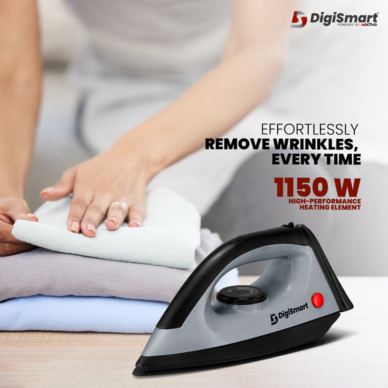 Image of DIGISMART by DIGISMART Light Weight Non-Stick 1150 W Dry Iron