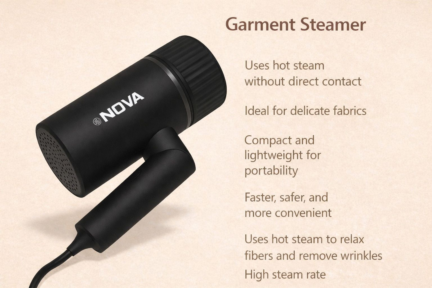 Image of NOVA NGS 2288 Handheld Foldable 1200 W Garment Steamer