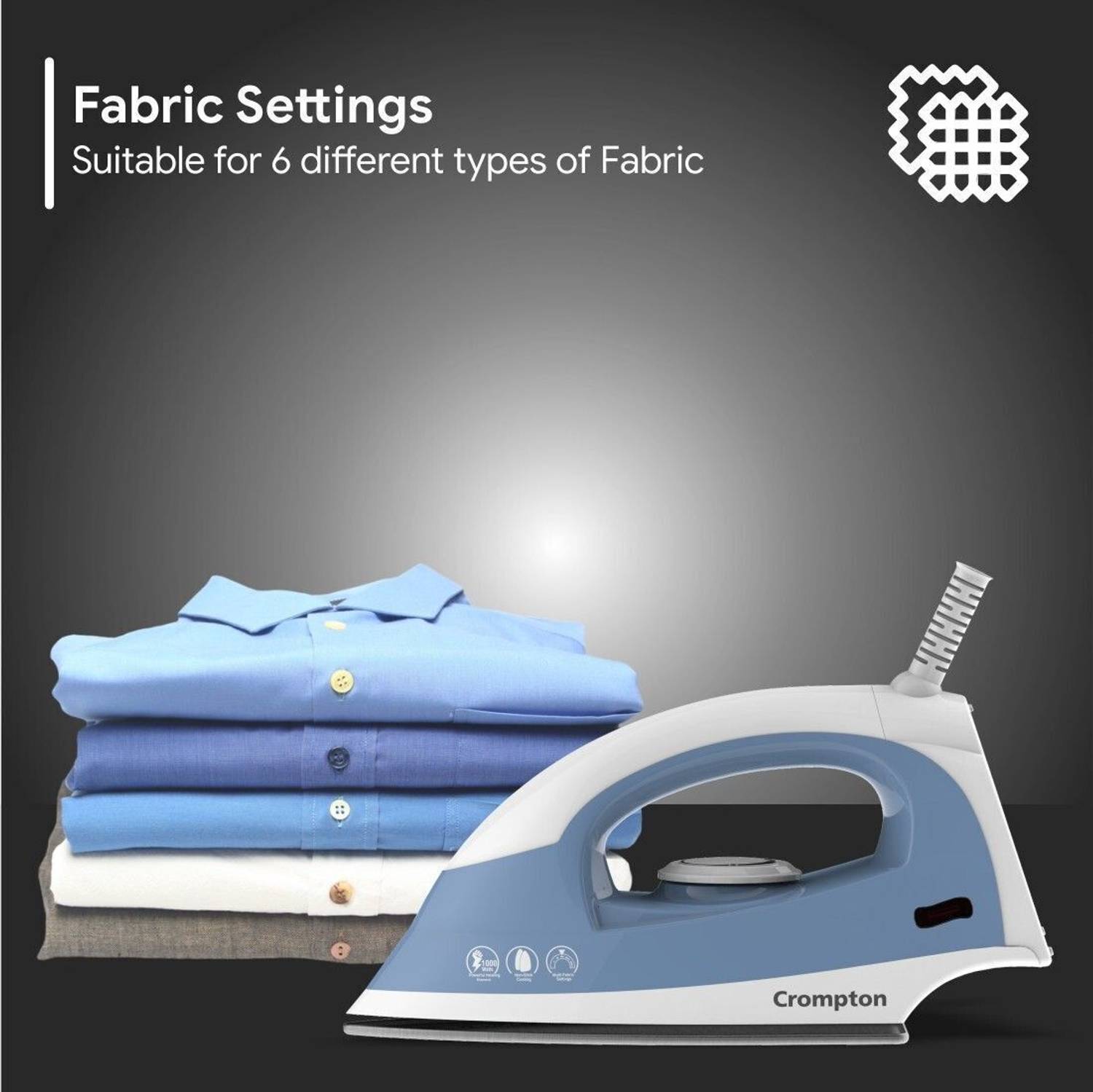 Crompton ACGEI-BRIO 1000W Dry Iron - Image 3