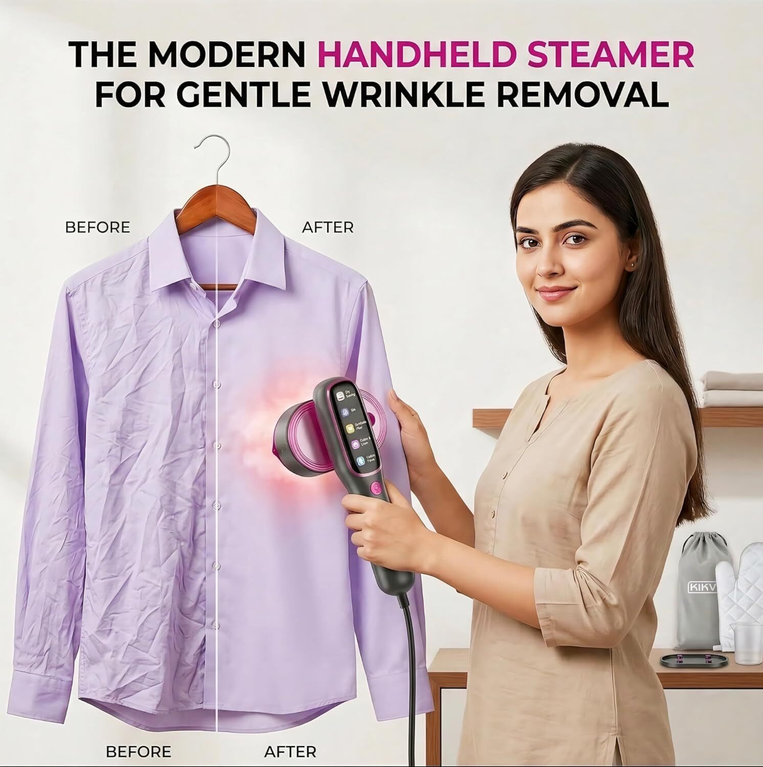 Image of mefine Steam Iron Press Box 2in1 Garment Steamer MF-HTS 1200 W Garment Steamer