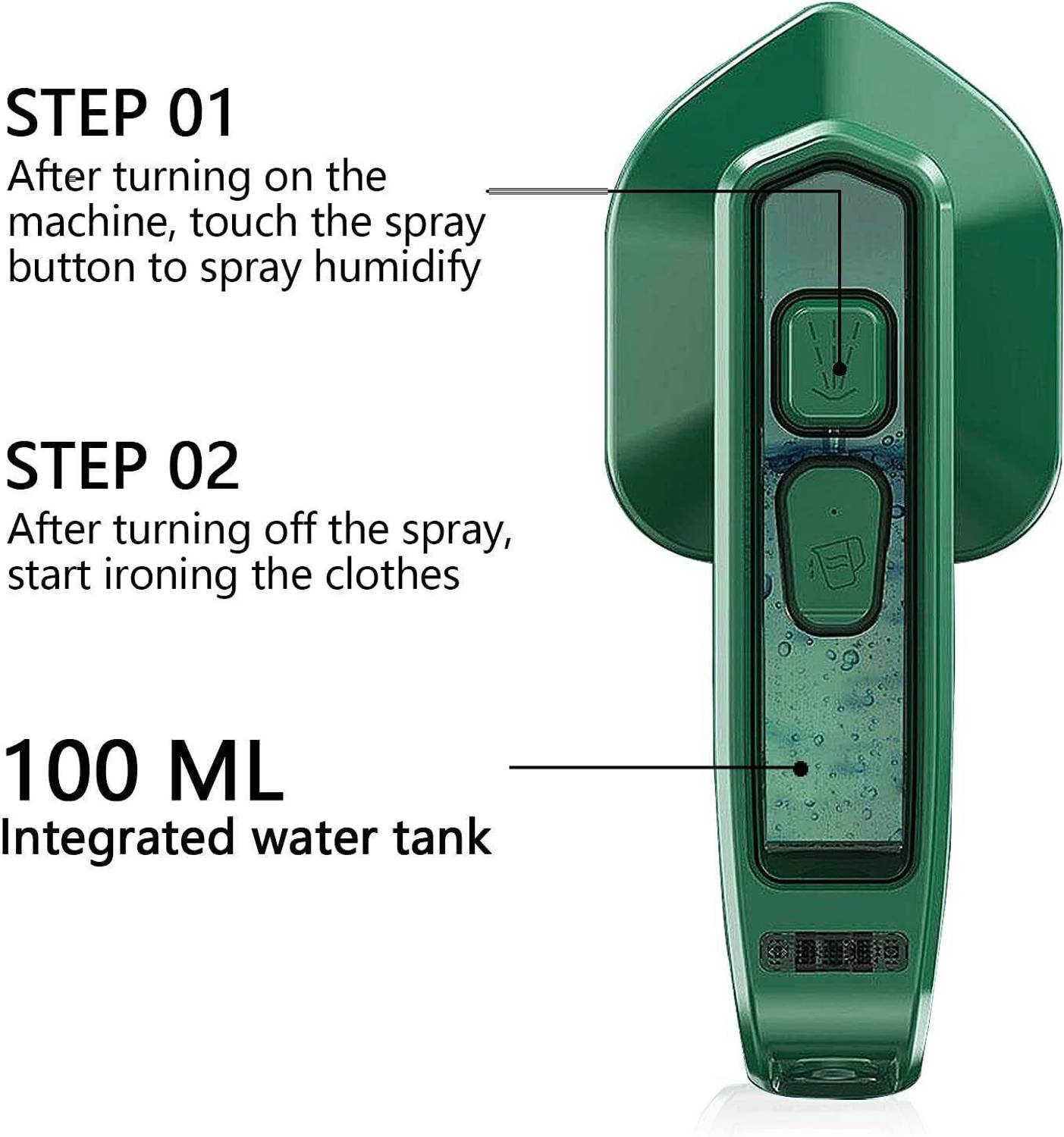 chess 240W Green Garment Steamer - Image 2