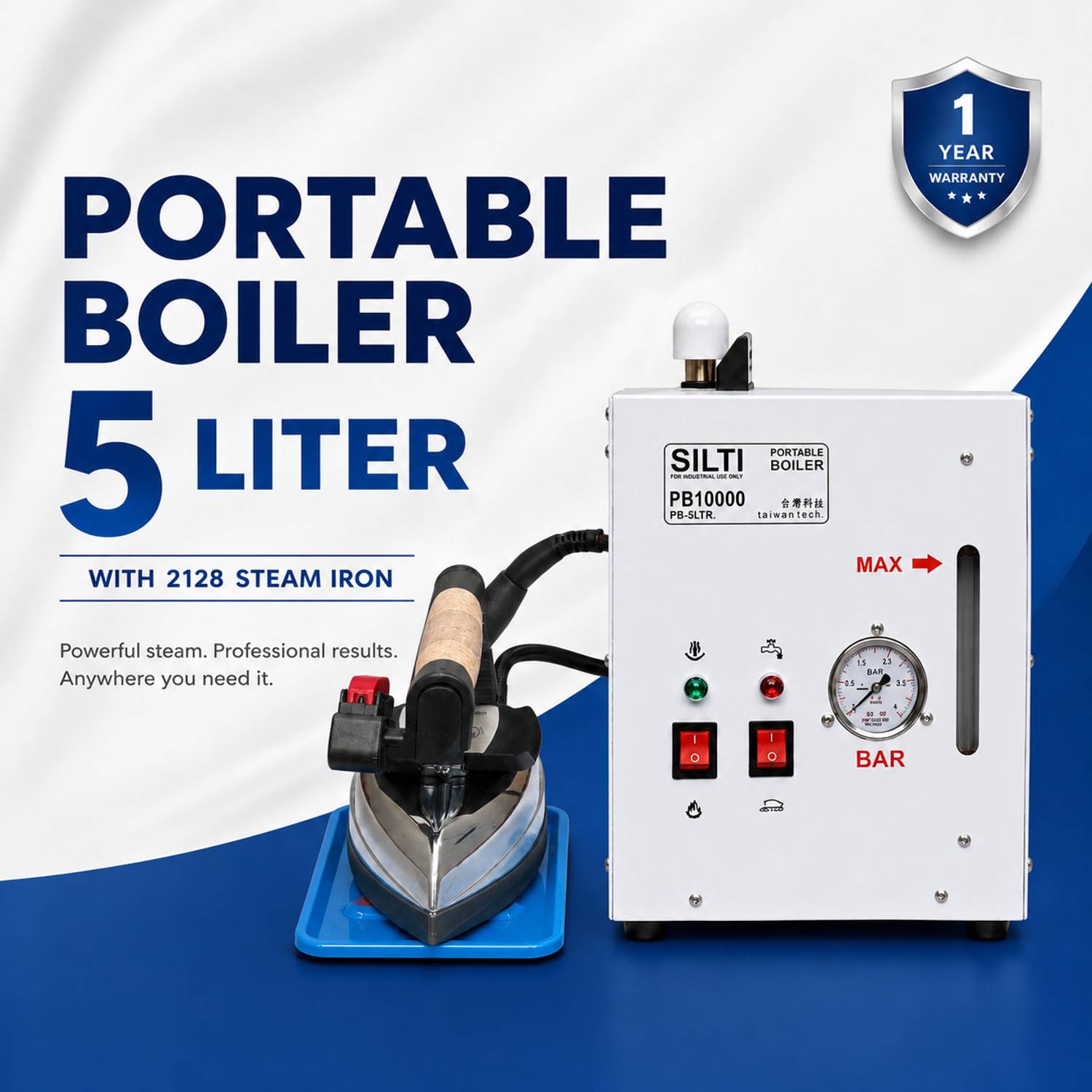 DELHI STEAM TRADERS 5L Portable Steam Boiler - Image 2
