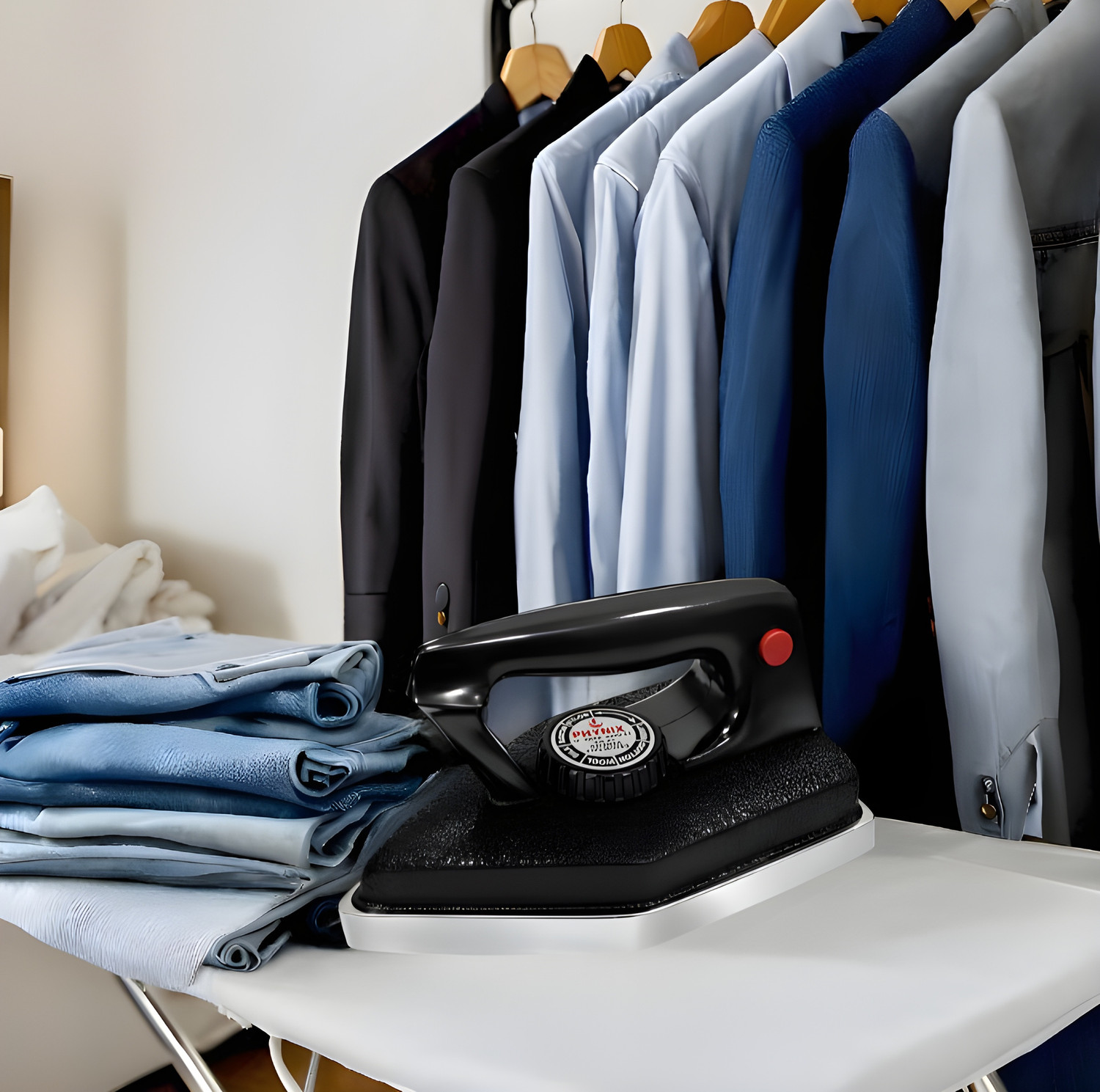 Image of Phynix 3 KG Heavy Weight Automatic Laundry Press Box Designed for Home & Drycleaners 1000 W Dry Iron