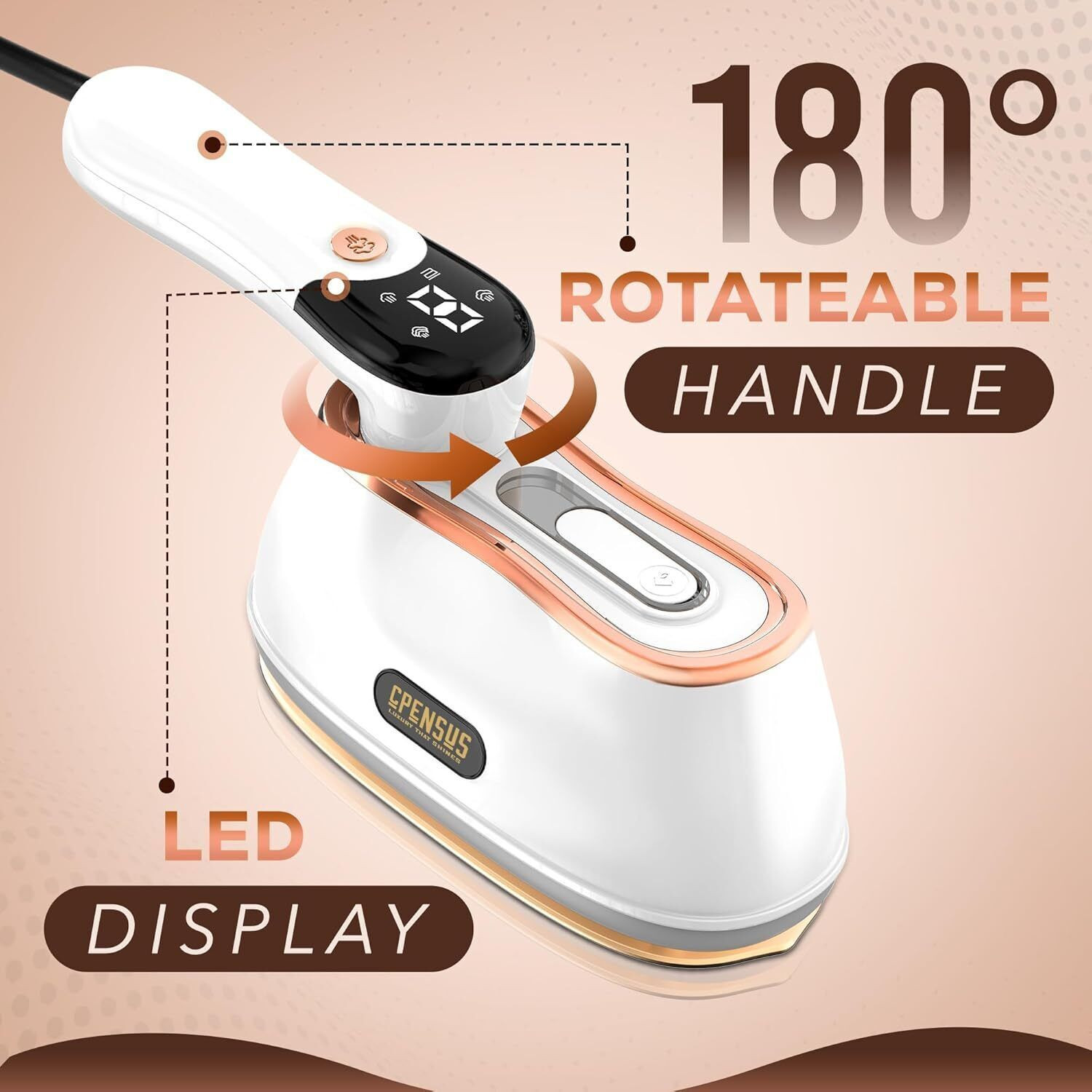 Image of CPENSUS Mini steam iron 1100W Handanheld garment steamer for horizontal-vertical ironing 1100 W Steam Iron