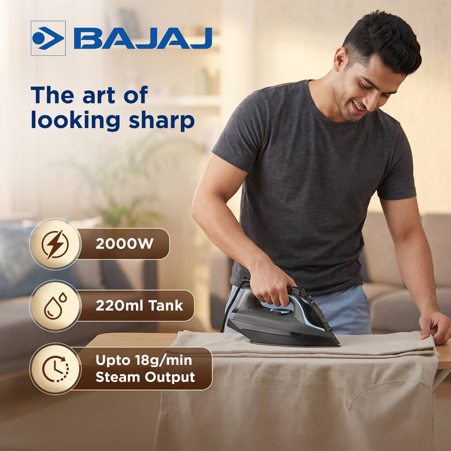 Bajaj MX 45 Steam Iron 2000W - Image 4
