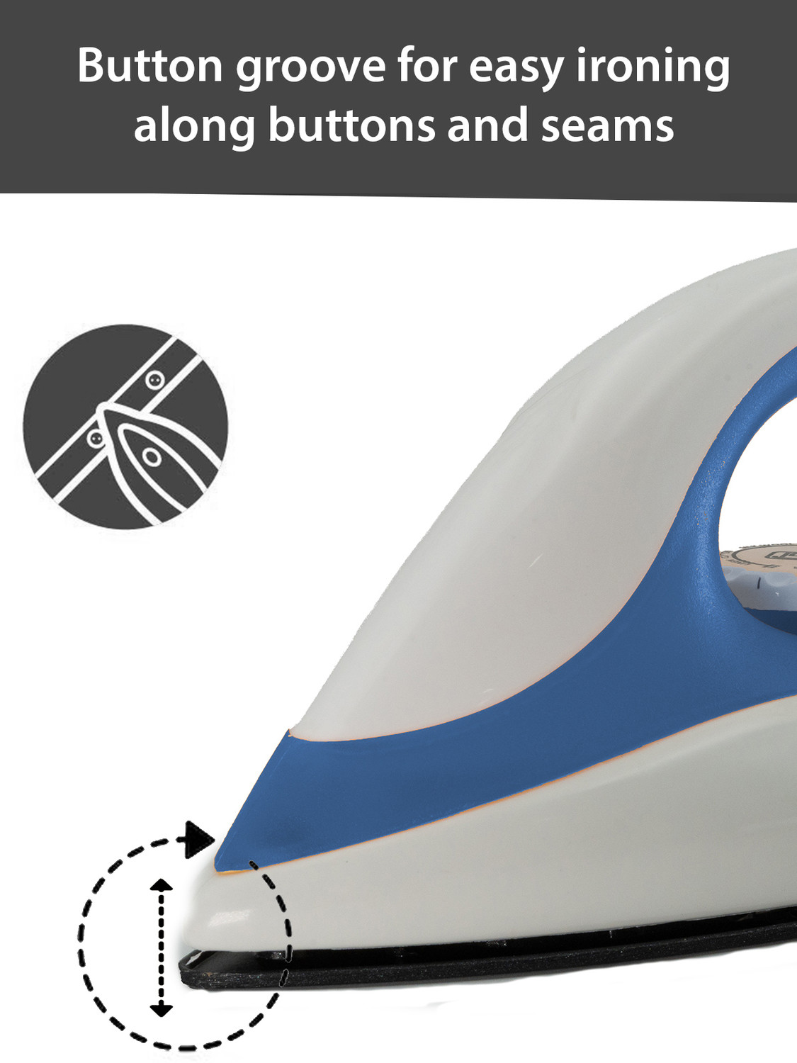 Image of Larica Blue 1000 W Dry And Light Weight Iron With 1 Year Warranty| 1000 W Dry Iron