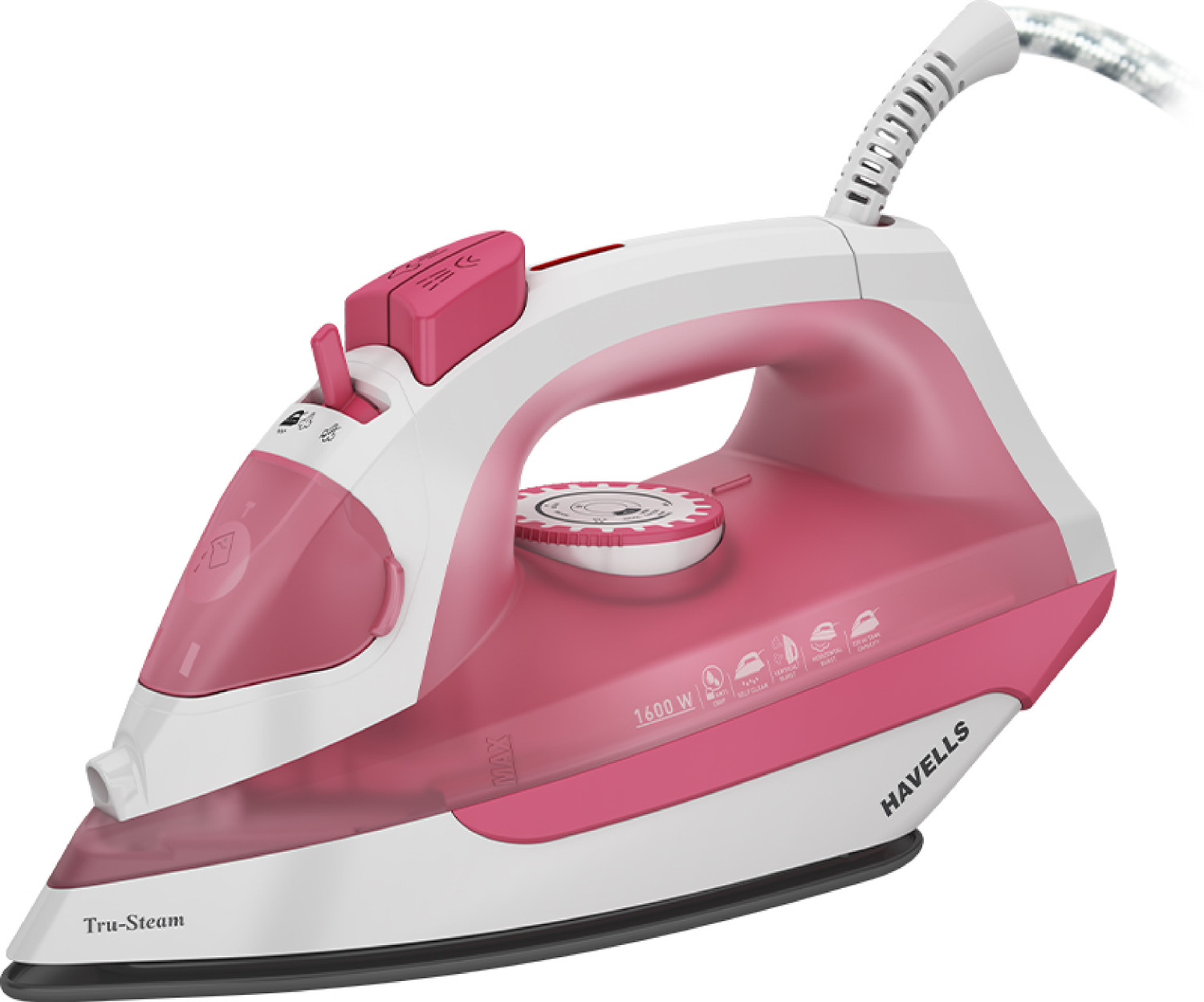 Image of HAVELLS by Havells Tru-Steam Steam Iron with Self Cleaning Function|Vertical & Horizontal Ironing 1600 W Steam Iron
