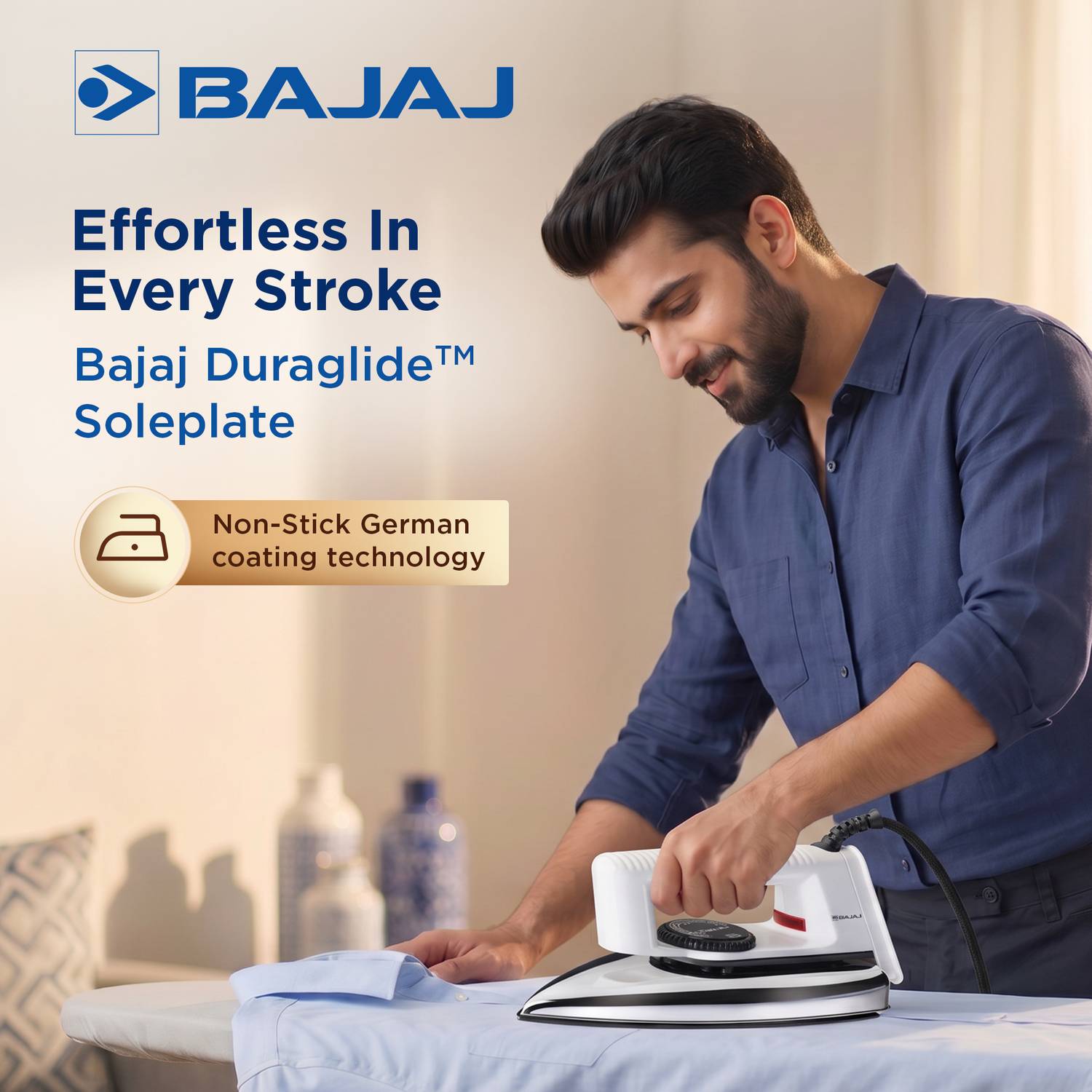 BAJAJ Popular 1000W Dry Iron White - Image 5