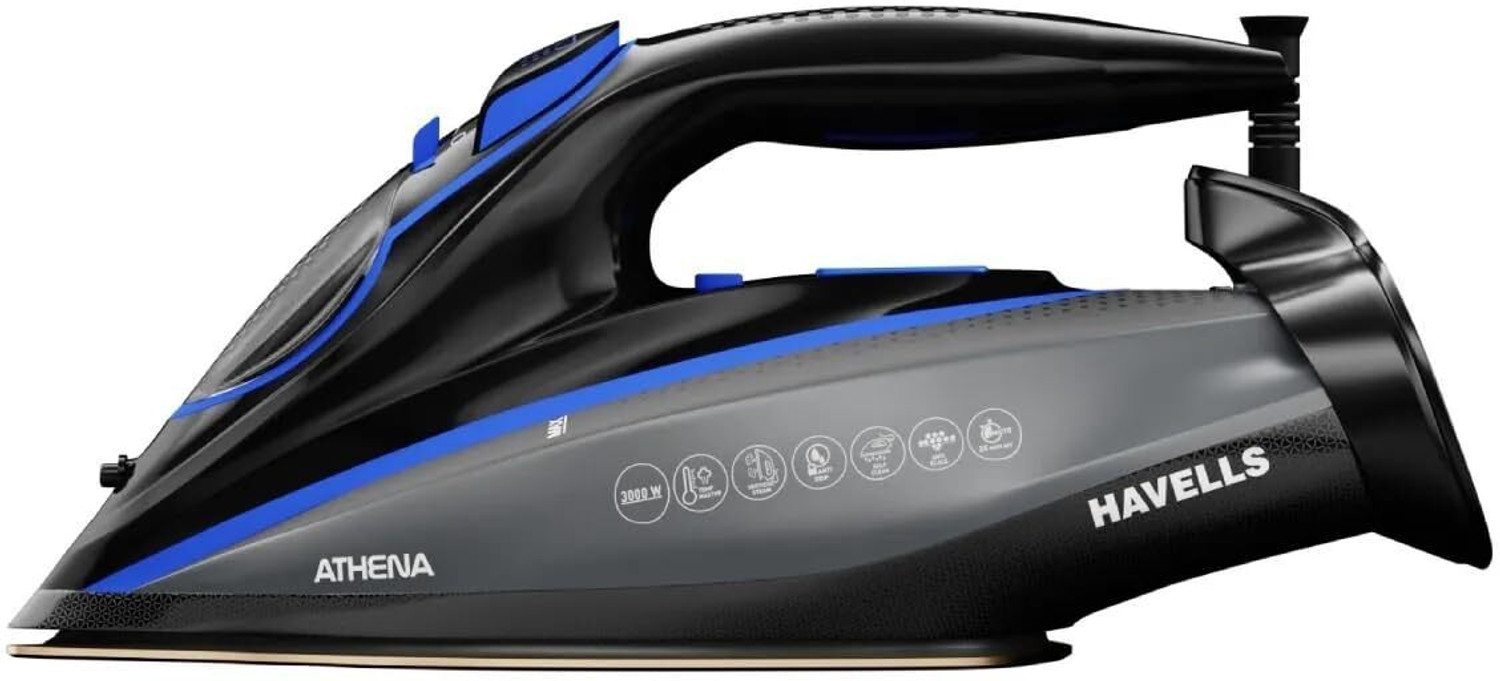 Image of HAVELLS Athena Steam Iron with Smart i Sense Technology(No Fabric Burn) 3000 W Steam Iron