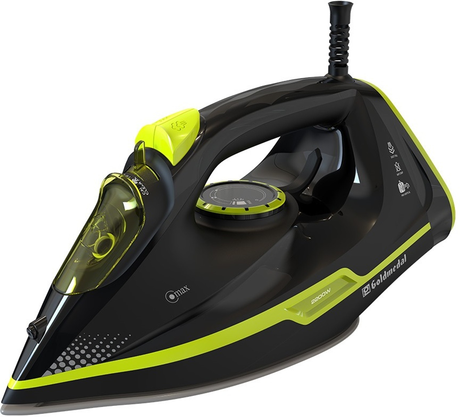 Image of Goldmedal Cosmo 2200 W Steam Iron (Green & Black)