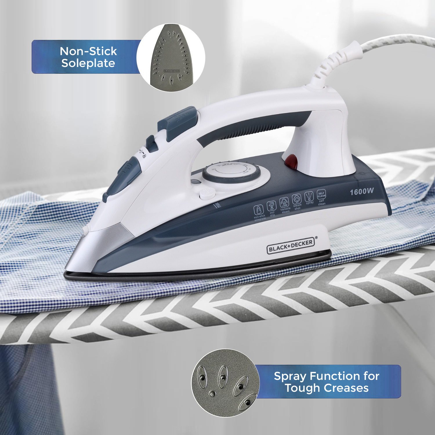 Image of BLACK+DECKER BXIR1603IN 1600 W Steam Iron