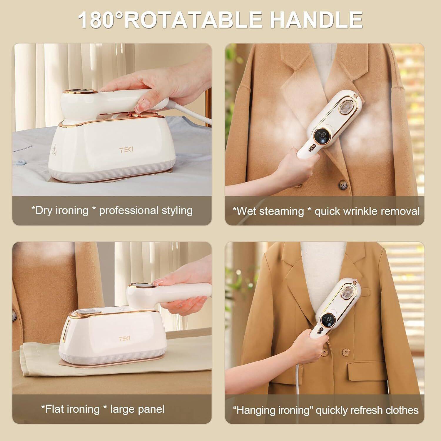 DOCOSS 1500W Portable Steam Iron - Image 5
