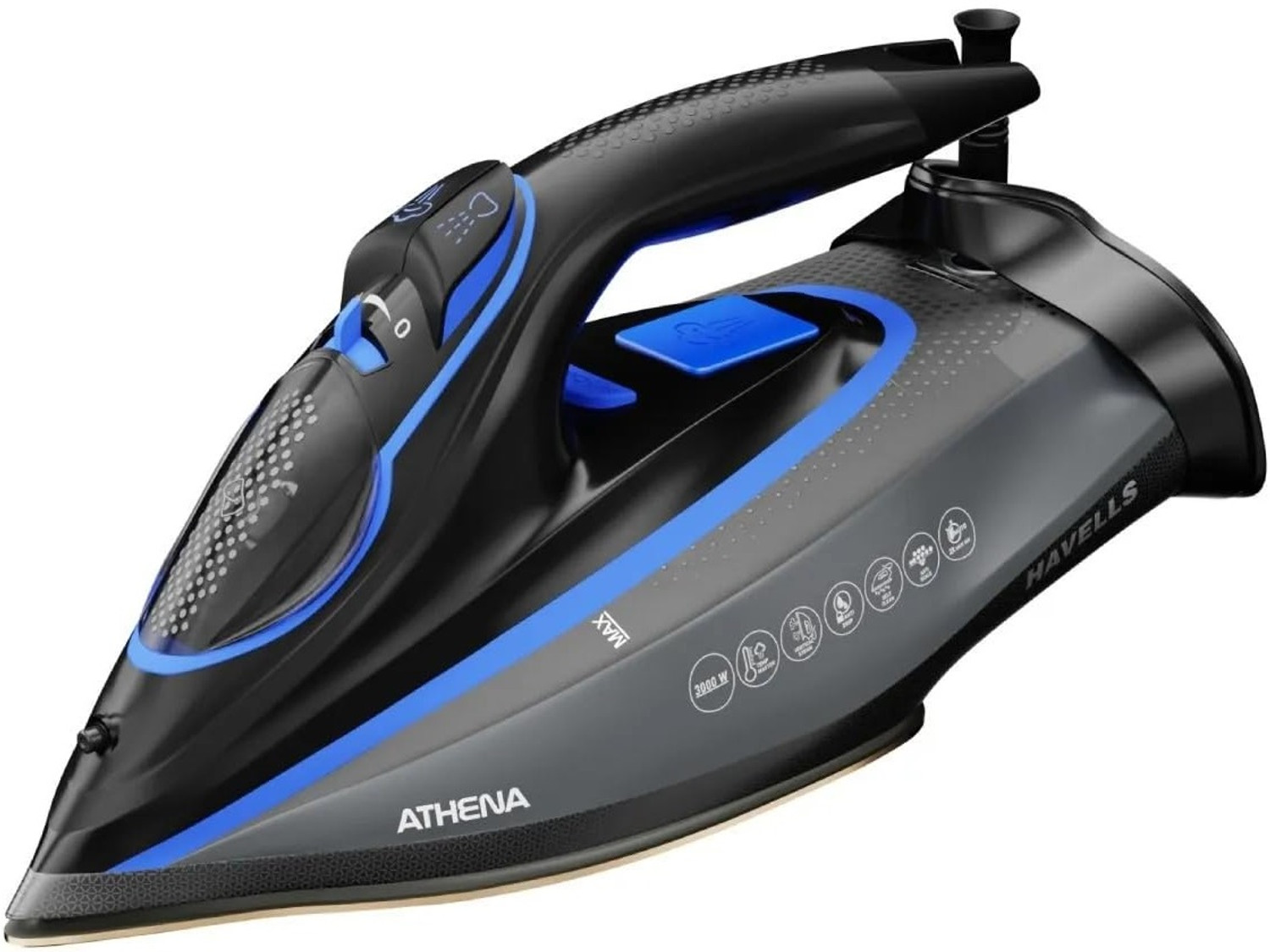 Image of HAVELLS Athena Steam Iron with Smart i Sense Technology(No Fabric Burn) 3000 W Steam Iron